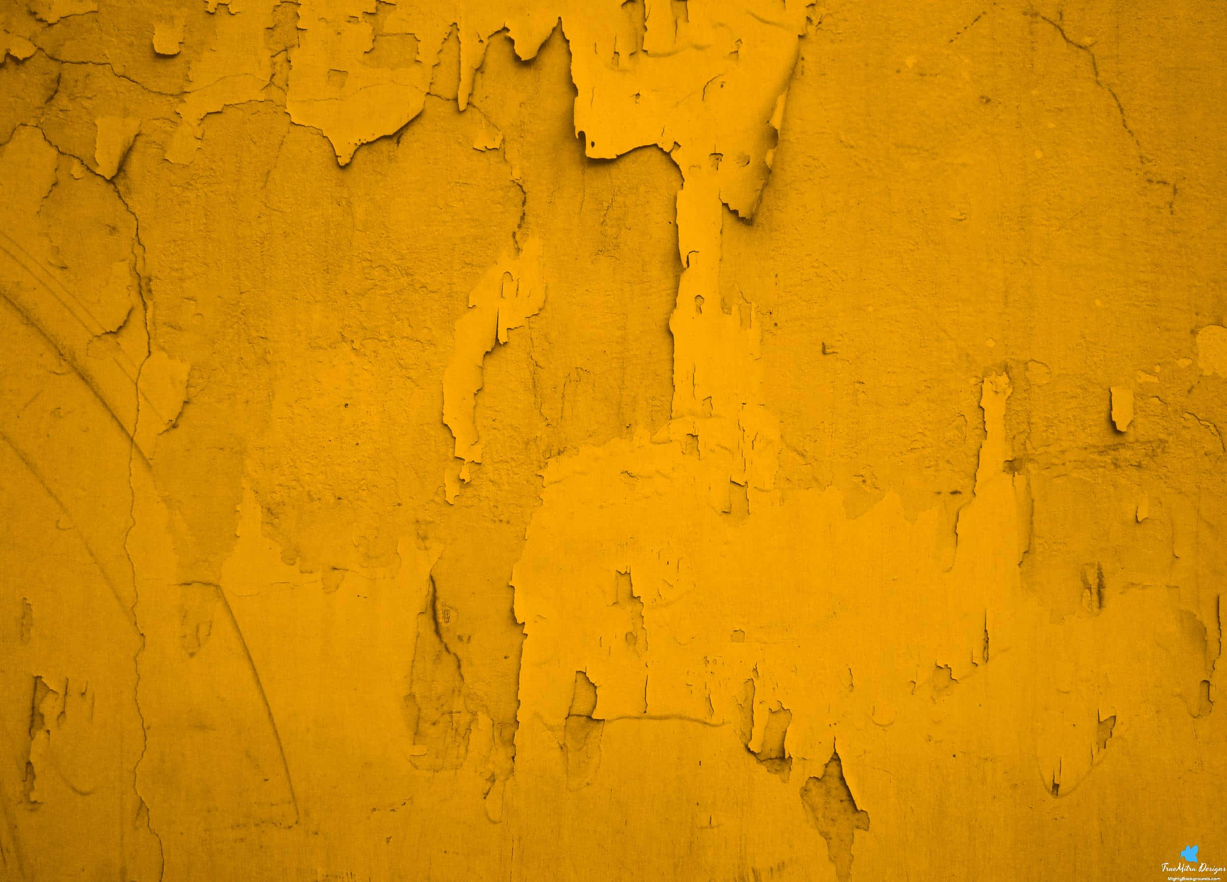 yellow wall, peeling paint, textured layers, Full HD Desktop Wallpaper