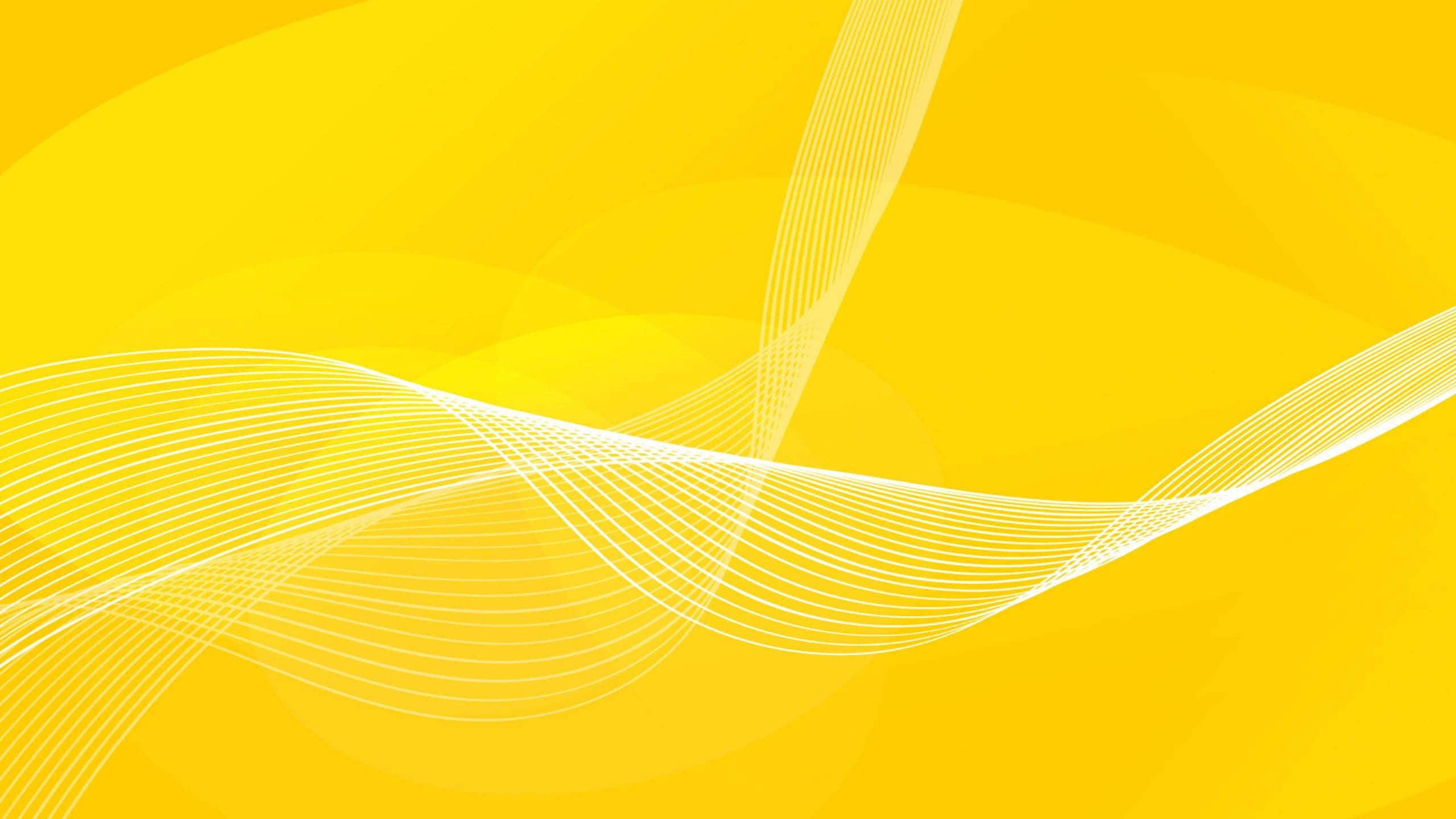 yellow, 2560 x 1440, white line waves, 2K Desktop Wallpaper