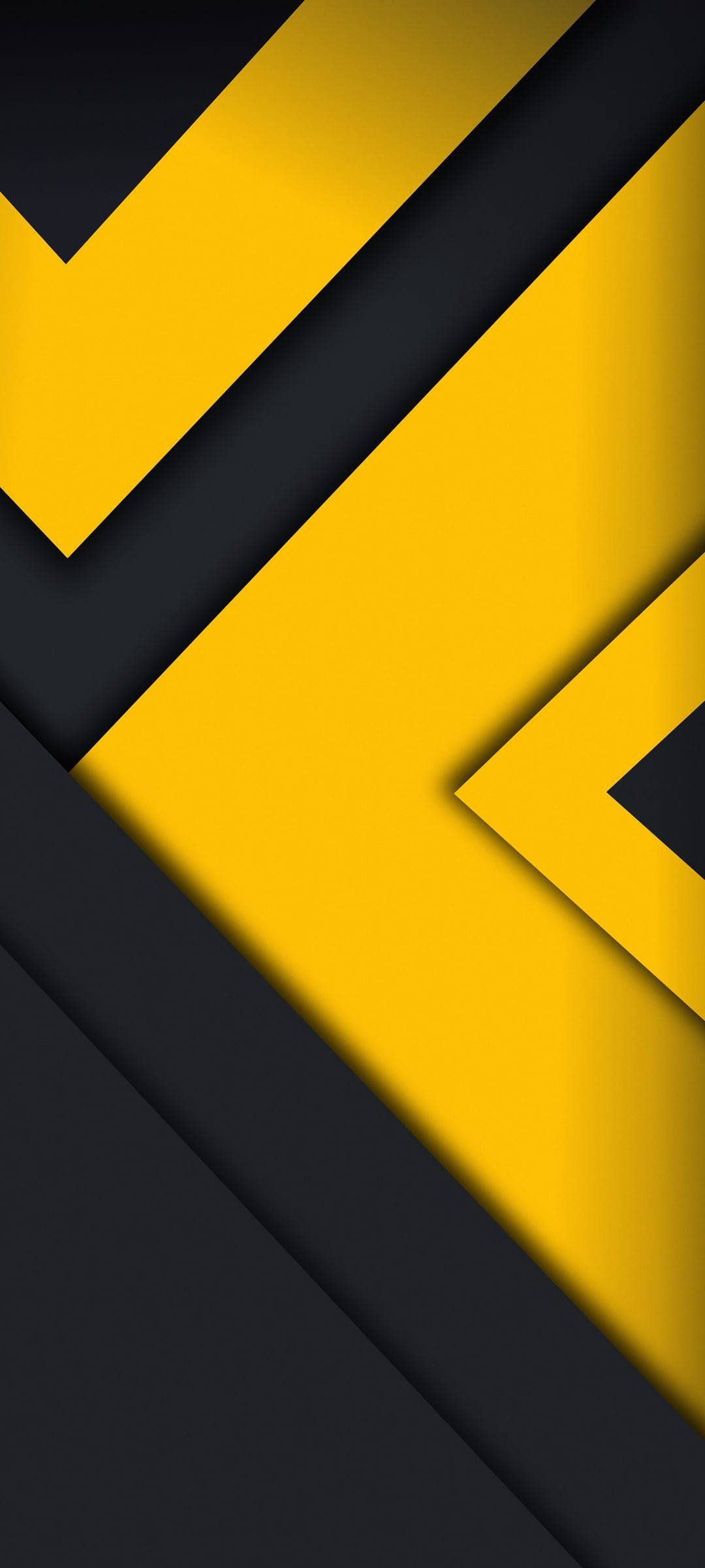 Yellow HD iPhone, vibrant yellow, deep black, Full HD Phone Wallpaper