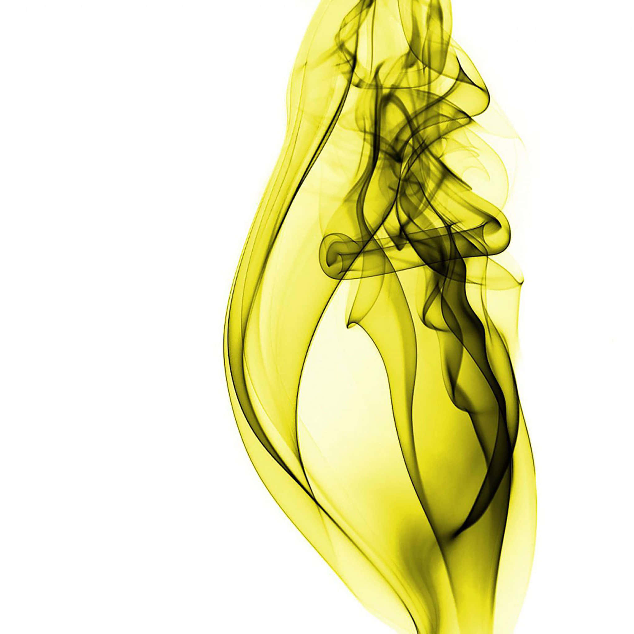 Neon Yellow Smoke iPad, vibrant yellow smoke, fluid abstract form, Full HD Desktop Wallpaper