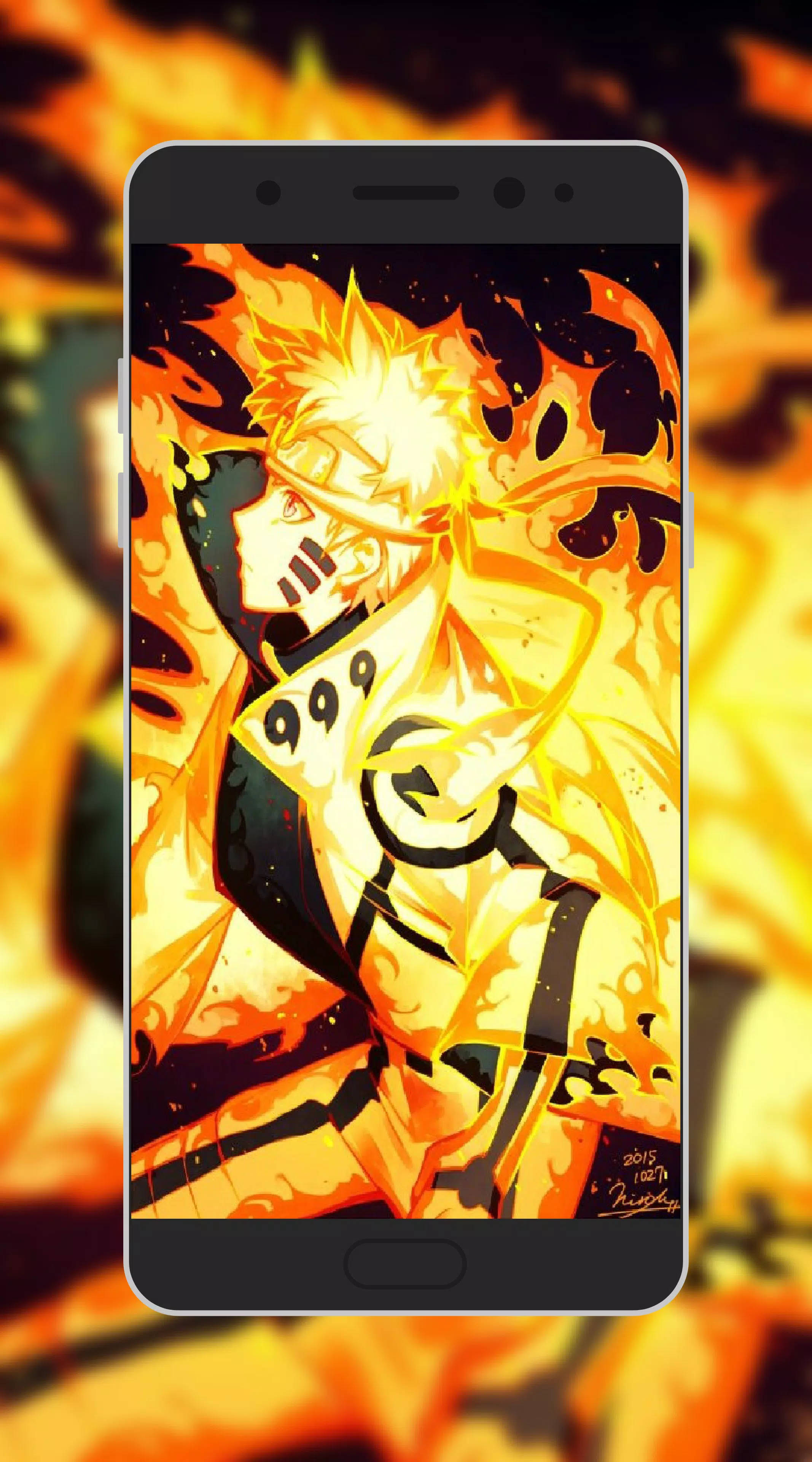 Yellow Naruto, anime character, spiky blonde hair, 4K Phone Wallpaper