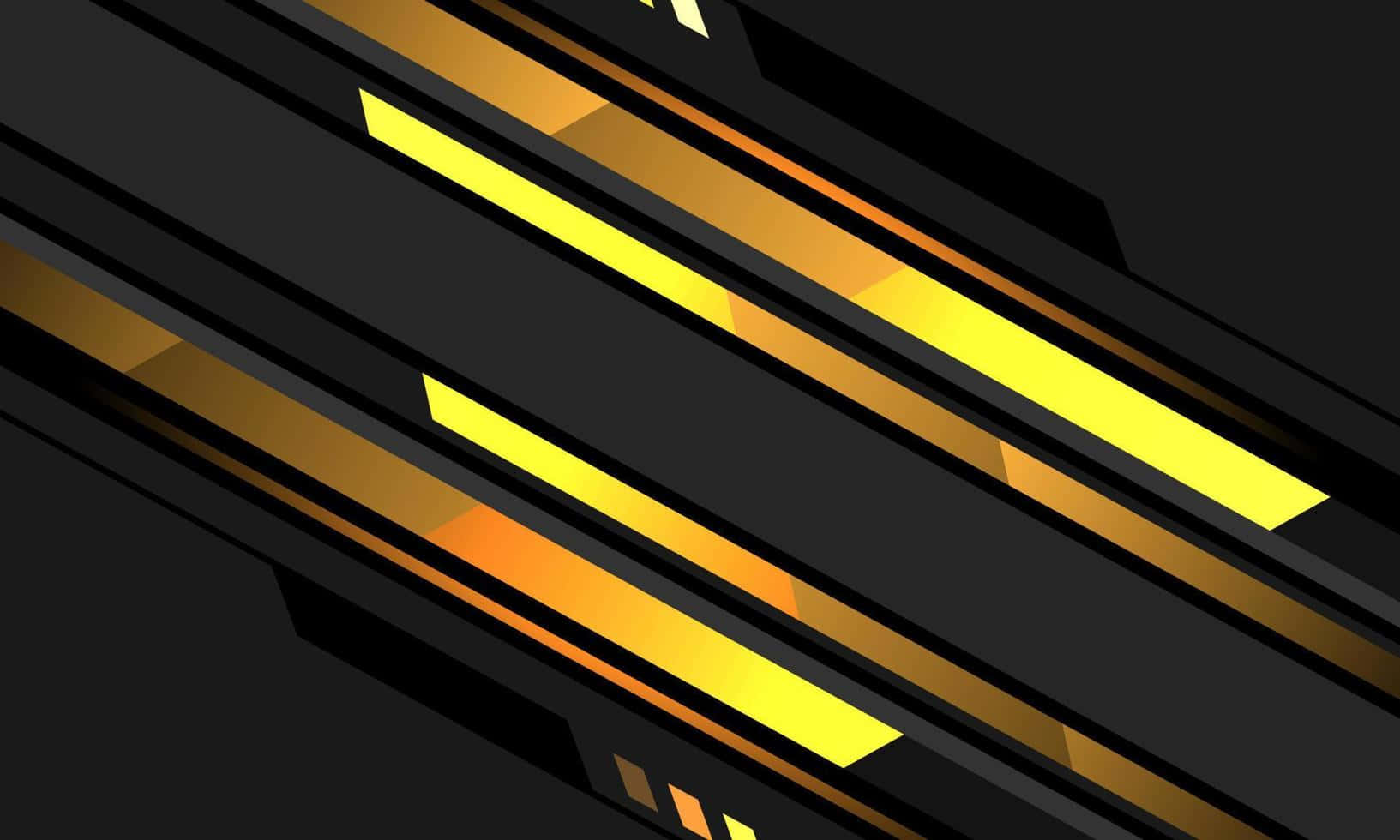 yellow neon light, golden glowing stripes, orange glowing stripes, HD Desktop Wallpaper