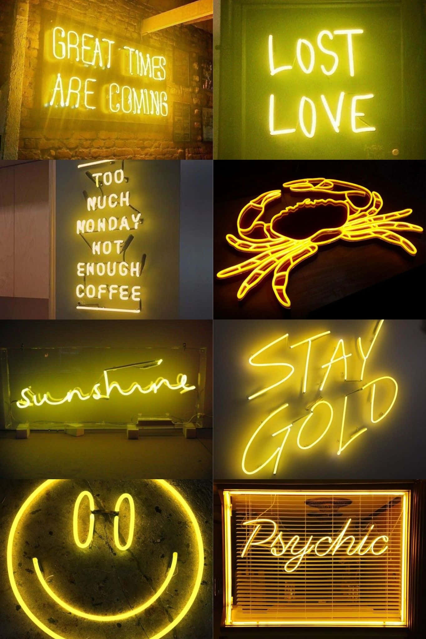 yellow neon light, Lost Love, Stay Gold, Full HD Phone Wallpaper