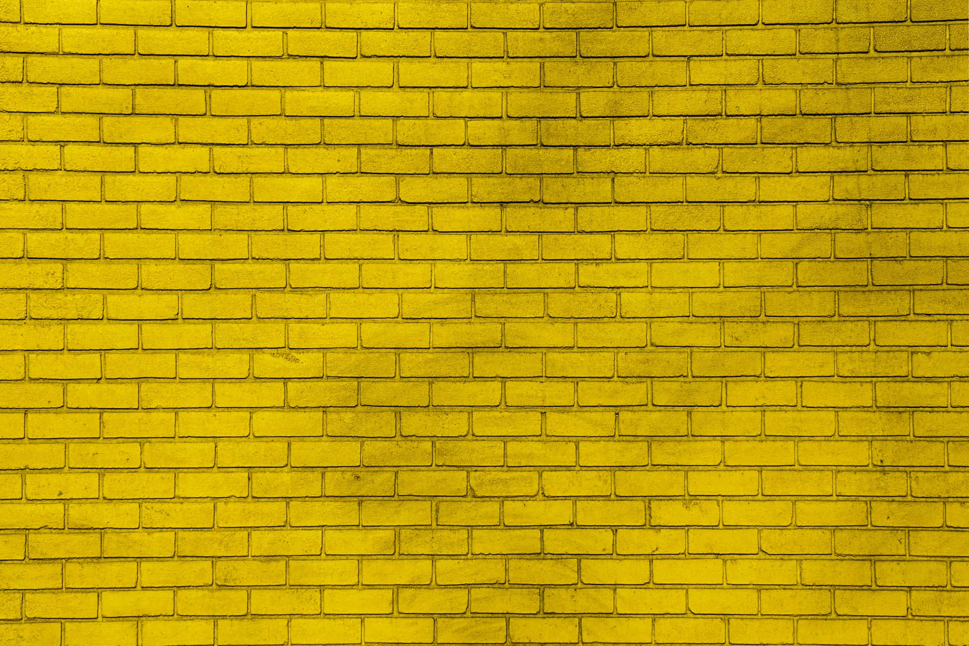 vibrant yellow, geometric pattern, brick wall, Full HD Desktop Wallpaper
