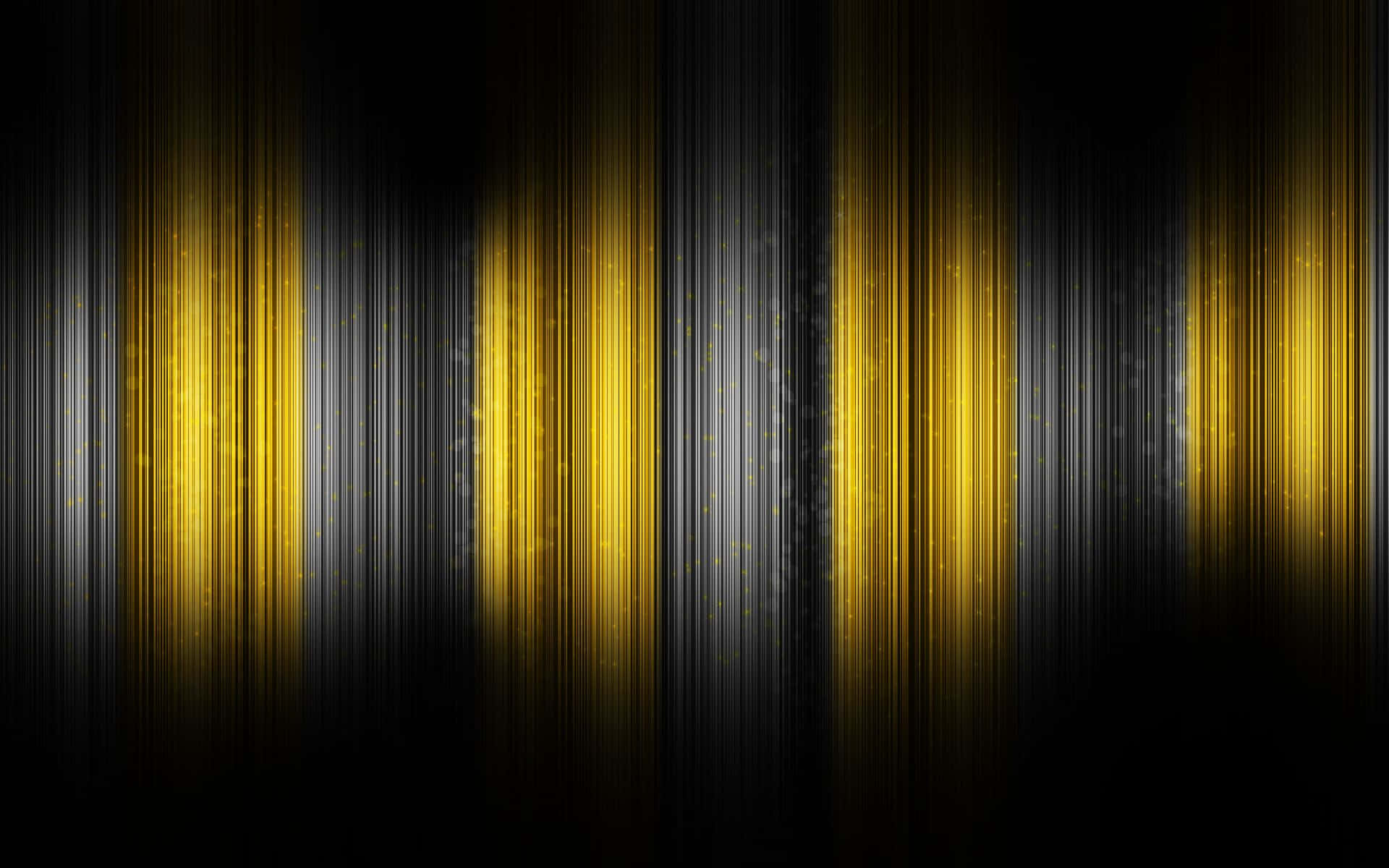 Vibrant Yellow Striped Pattern, vertical golden light streaks, dark background, Full HD Desktop Wallpaper