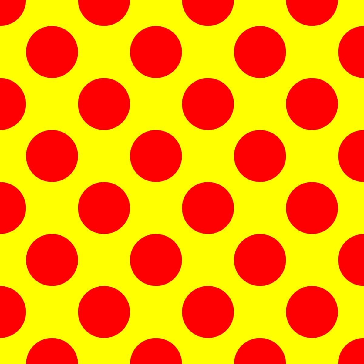 Elegant Yellow Polka Dot Pattern, vibrant yellow background, bold red polka dots, SD Desktop Wallpaper