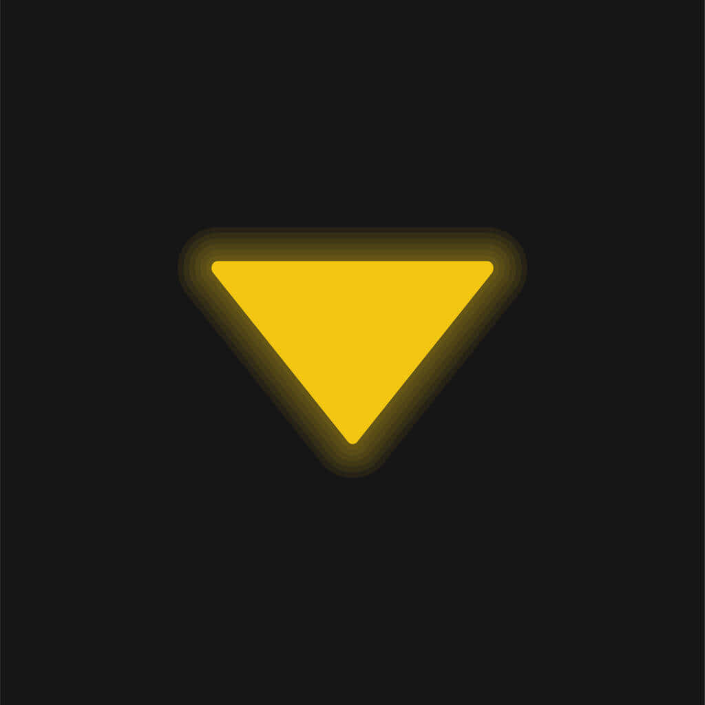 yellow triangle, downward-pointing triangle, glowing yellow, SD Desktop Wallpaper