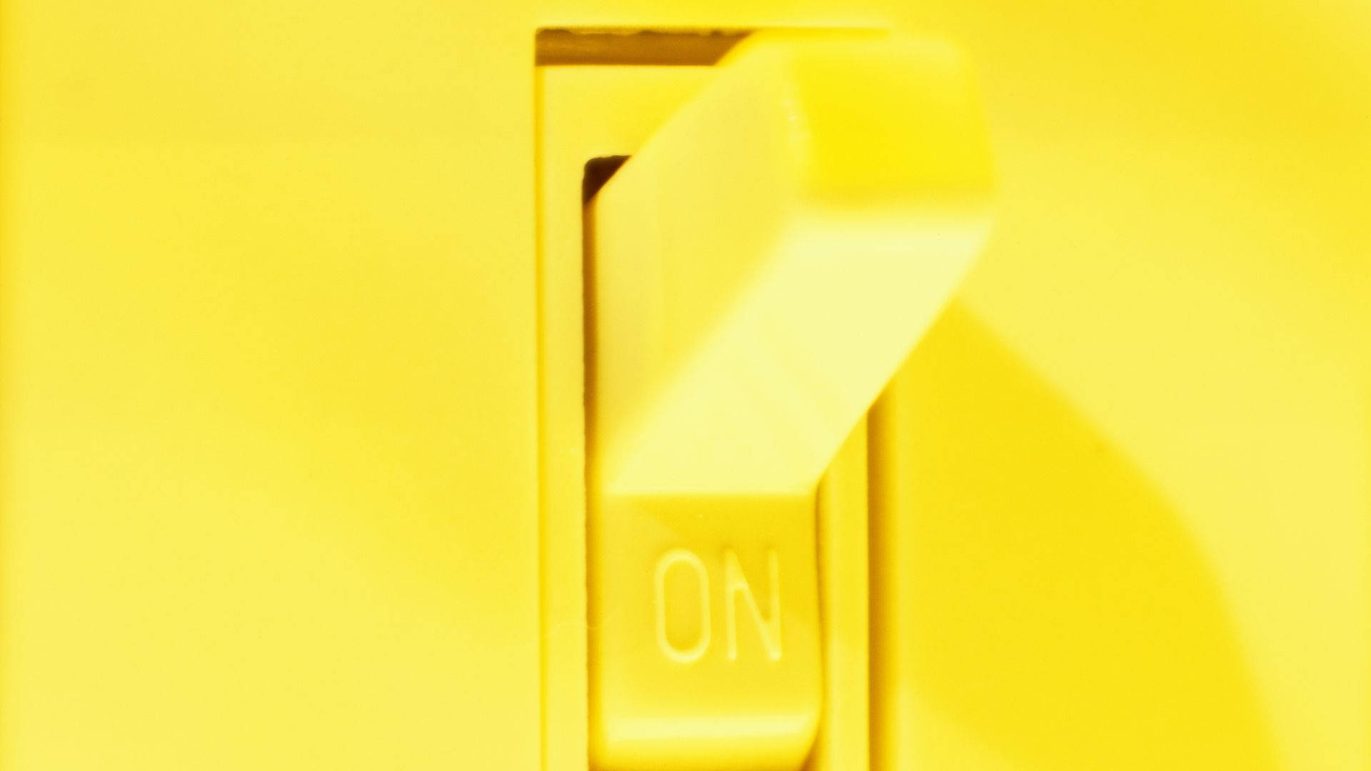 light switch, yellow color, ON position, Full HD Desktop Wallpaper