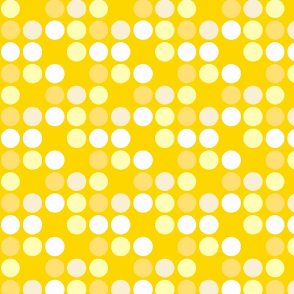 Vibrant Yellow Polka Dot, repeating pattern of white and pale yellow circles, cheerful retro dot design, SD Desktop Wallpaper