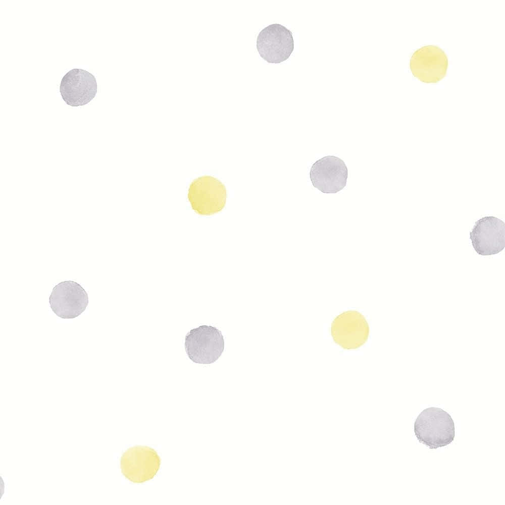 yellow polka dot, gray and yellow dots, watercolor pattern, SD Desktop Wallpaper