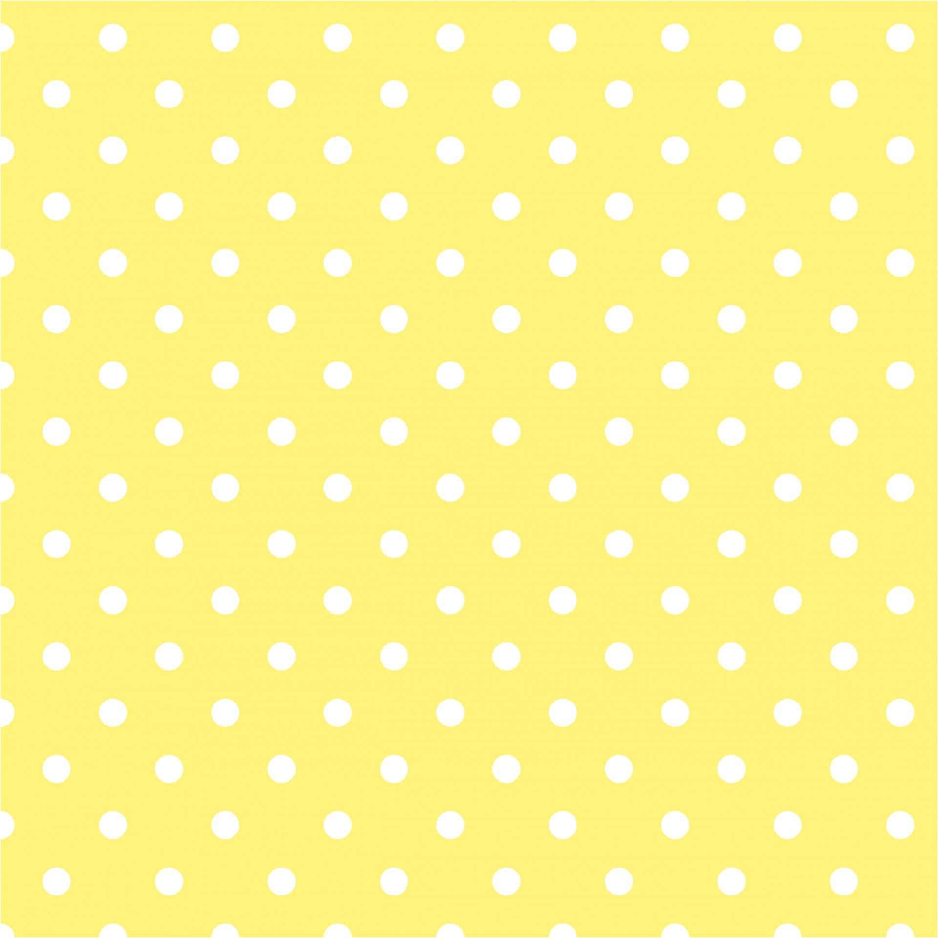 Yellow Polka Dot, cheerful yellow, white polka dots, Full HD Desktop Wallpaper