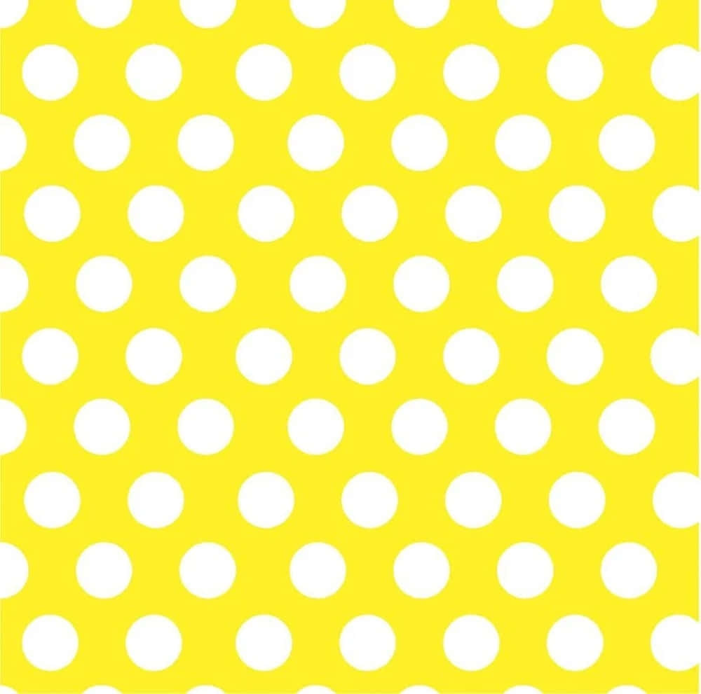 yellow polka dot, vibrant yellow, white polka dots, SD Desktop Wallpaper