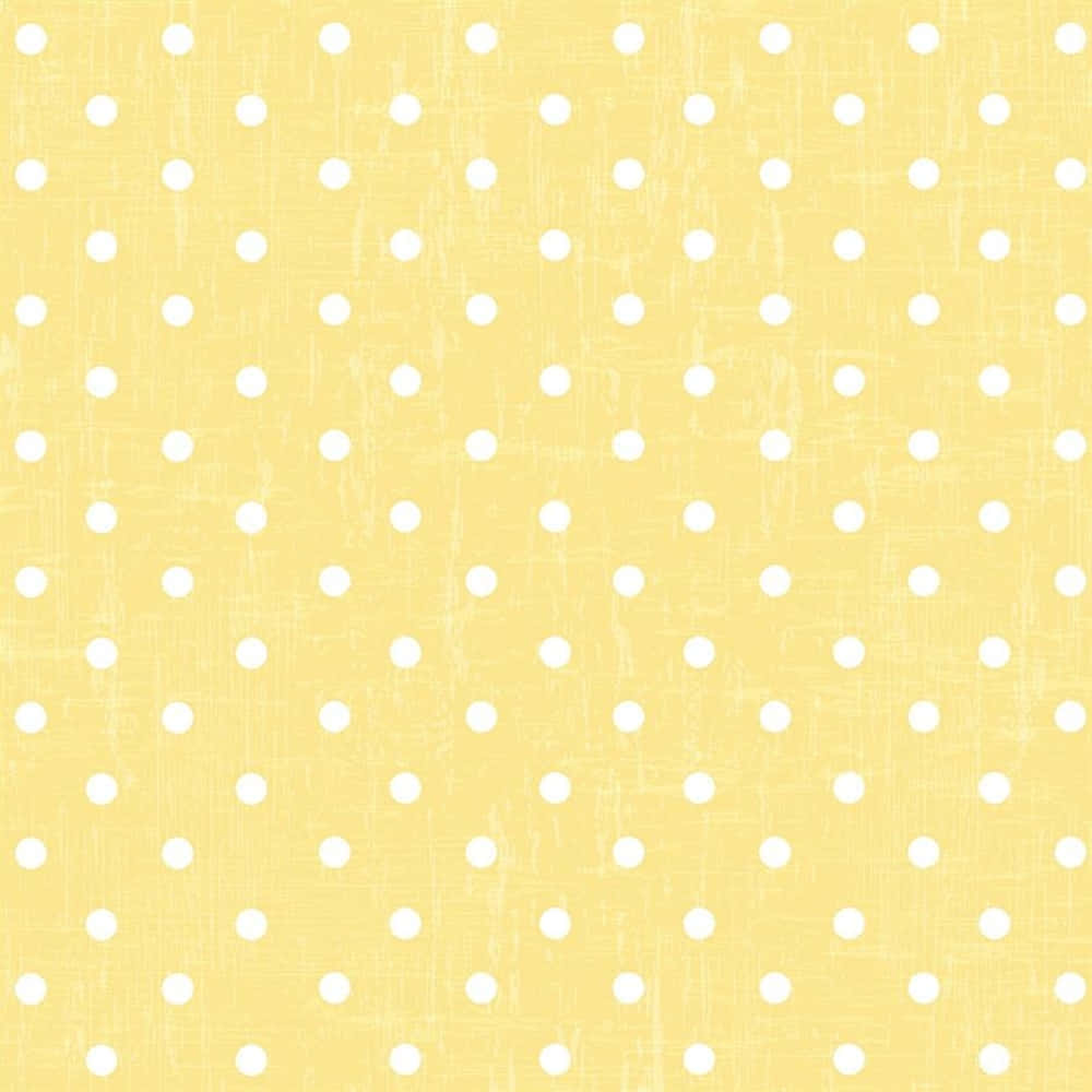 Yellow Polka Dot, cheerful yellow, white polka dots, SD Desktop Wallpaper
