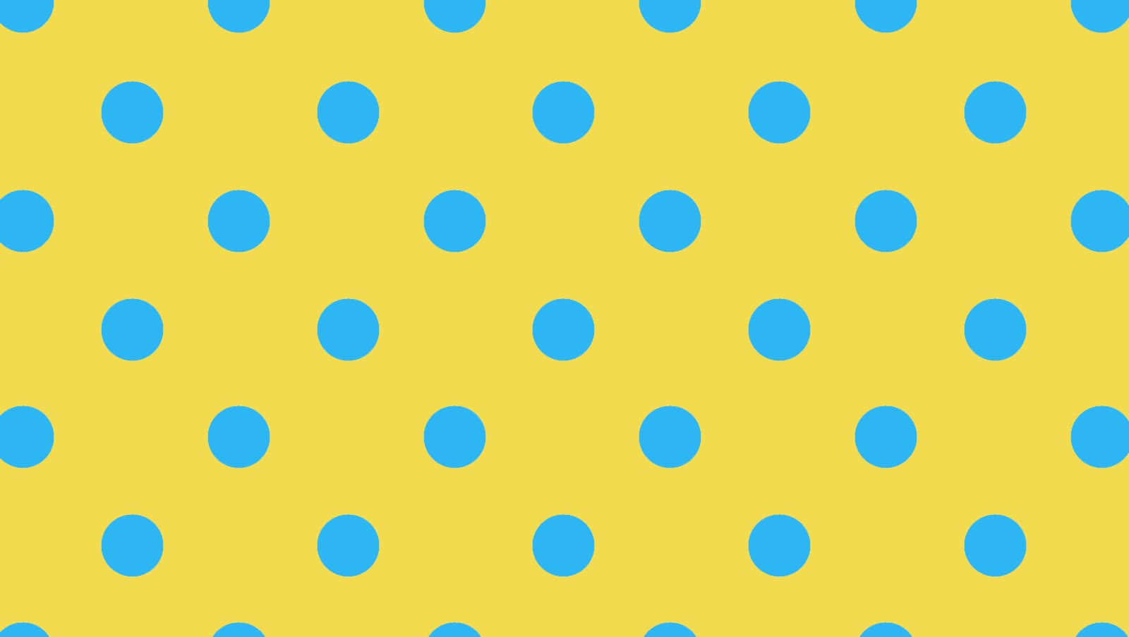 Yellow Polka Dot, vibrant yellow, bright blue circles, HD Desktop Wallpaper