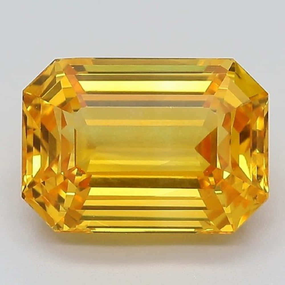 Yellow Sapphire, emerald-cut, yellow gemstone, SD Desktop Wallpaper