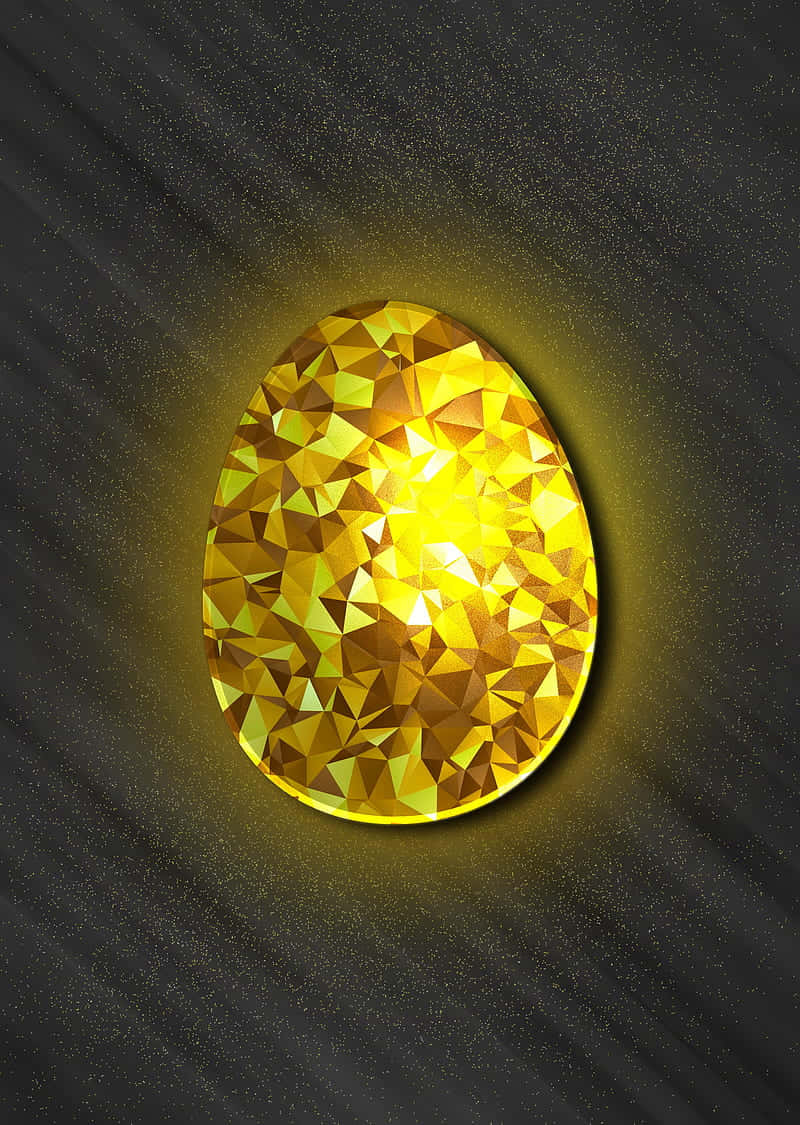 Yellow Sapphire, geometric facets, dark textured background, SD Phone Wallpaper