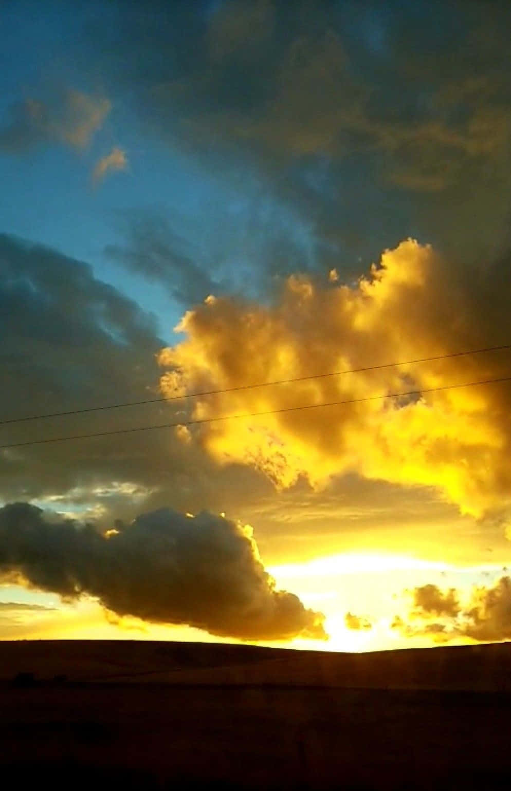 Yellow Sky, dusk, fiery gold, HD Phone Wallpaper