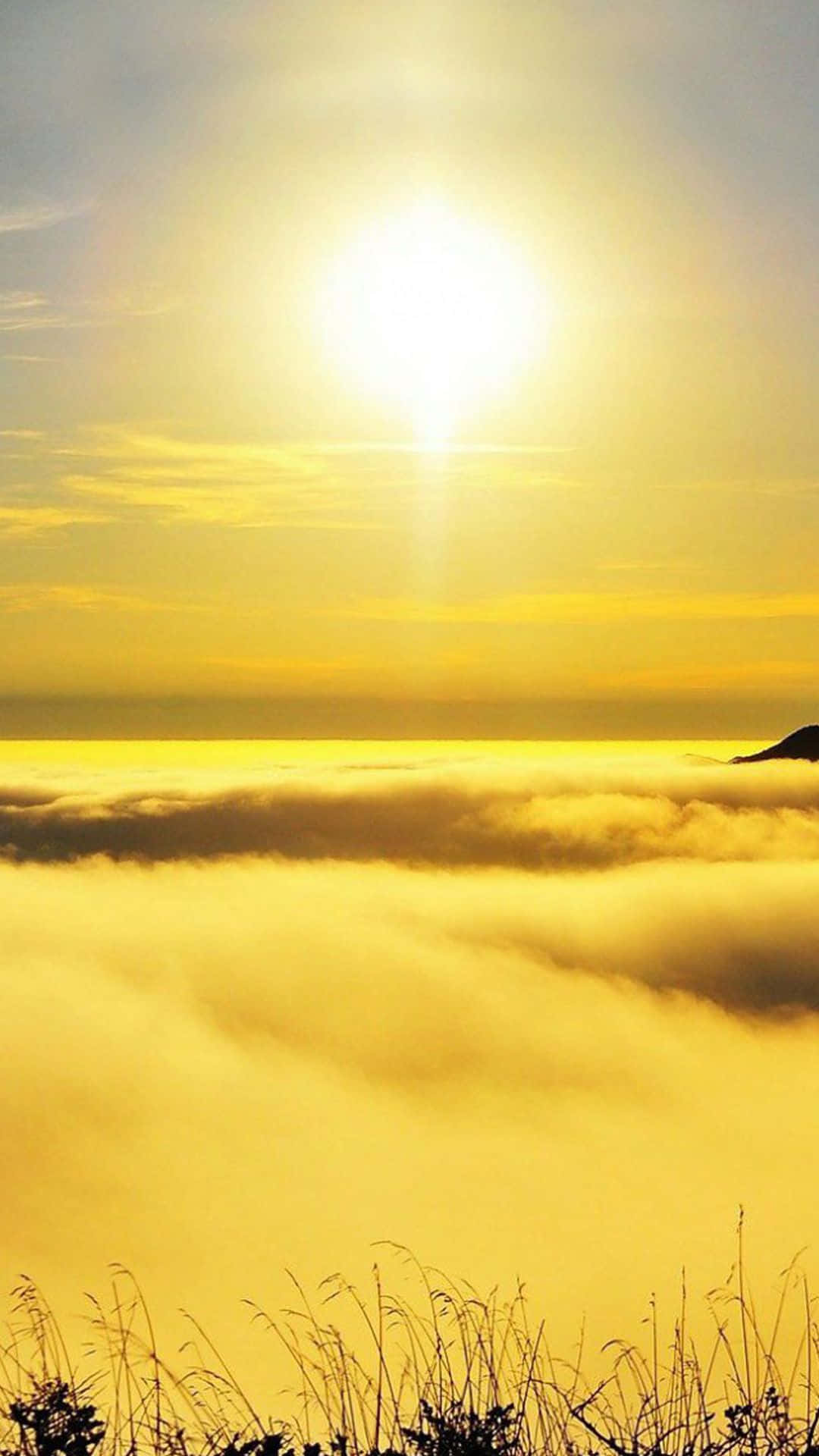 Yellow Sky, 1080 x 1920, golden clouds, Full HD Phone Wallpaper