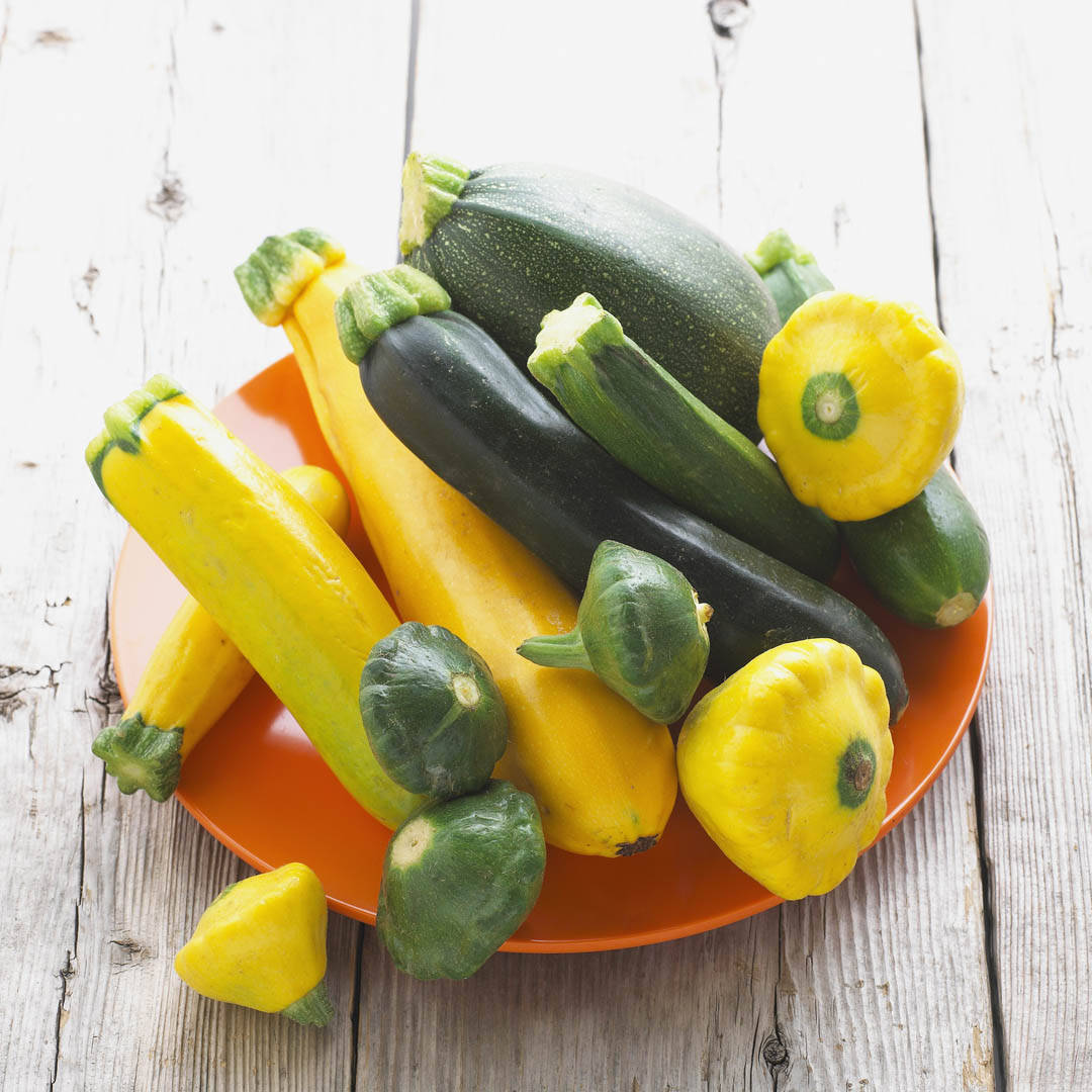 yellow squash, zucchini, pattypan squash, SD Desktop Wallpaper