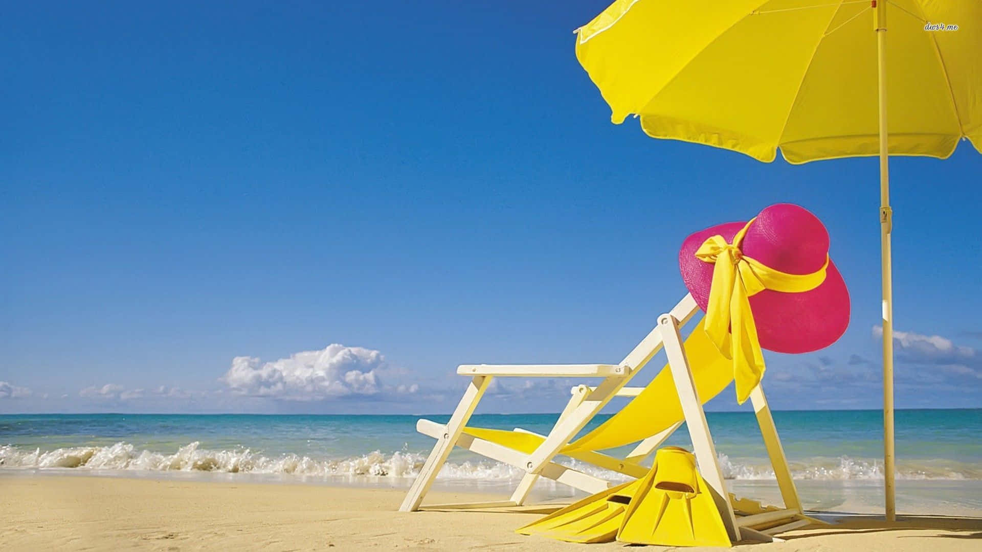 yellow summer, golden meadow, bright yellow beach chair, Full HD Desktop Wallpaper