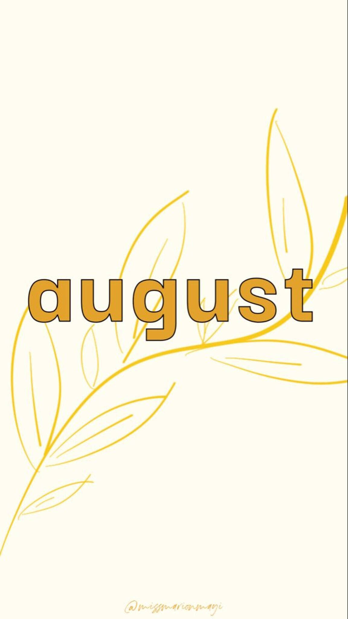 August, yellow, golden leaf, Full HD Phone Wallpaper