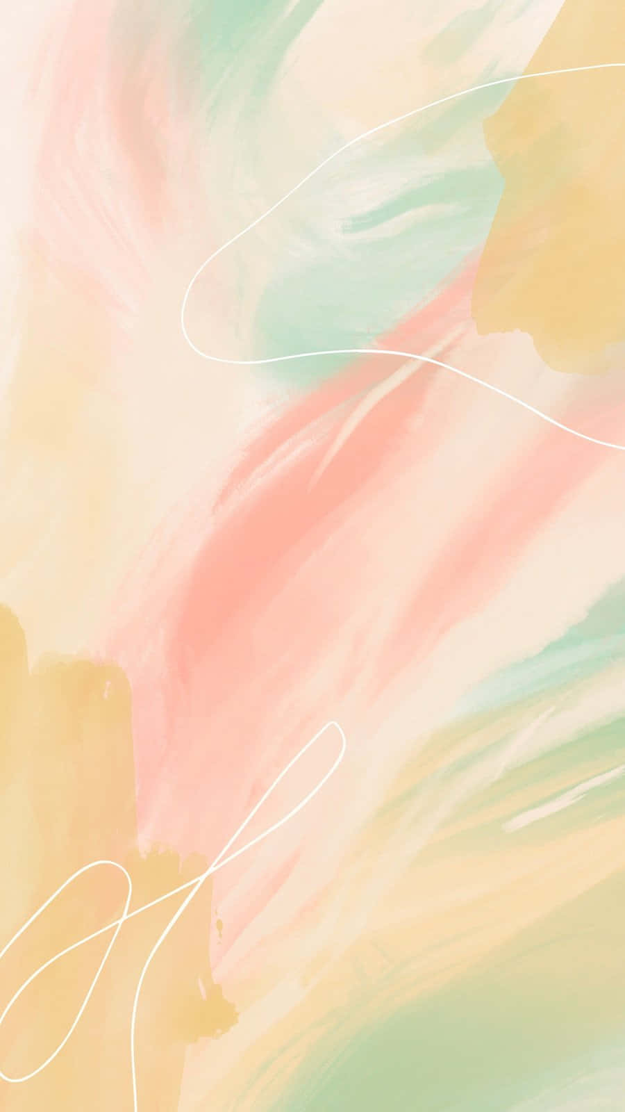 yellow phone, peach mint, cream, HD Phone Wallpaper