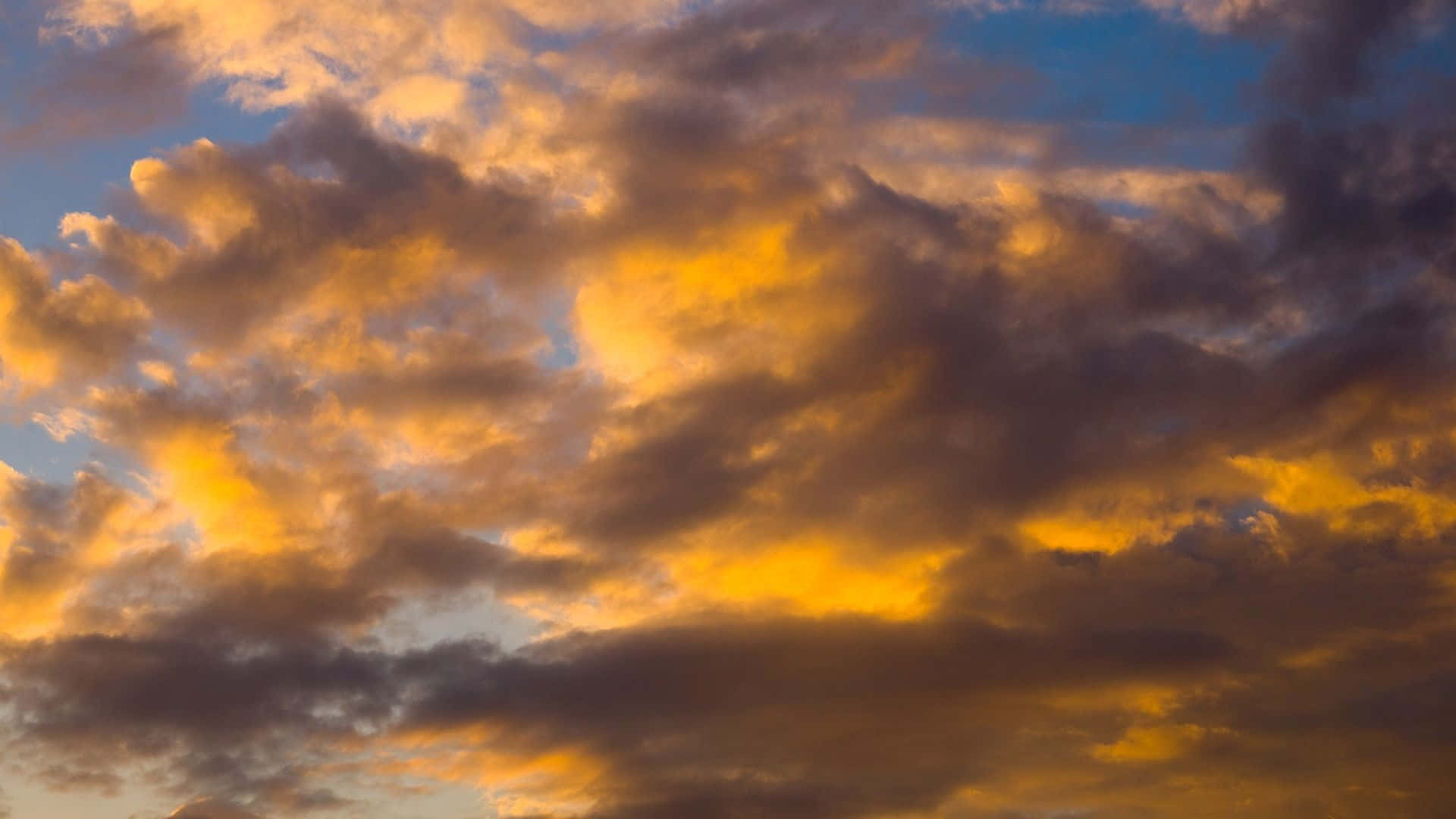Yellow Sky, Sunset, twilight sky, Full HD Desktop Wallpaper
