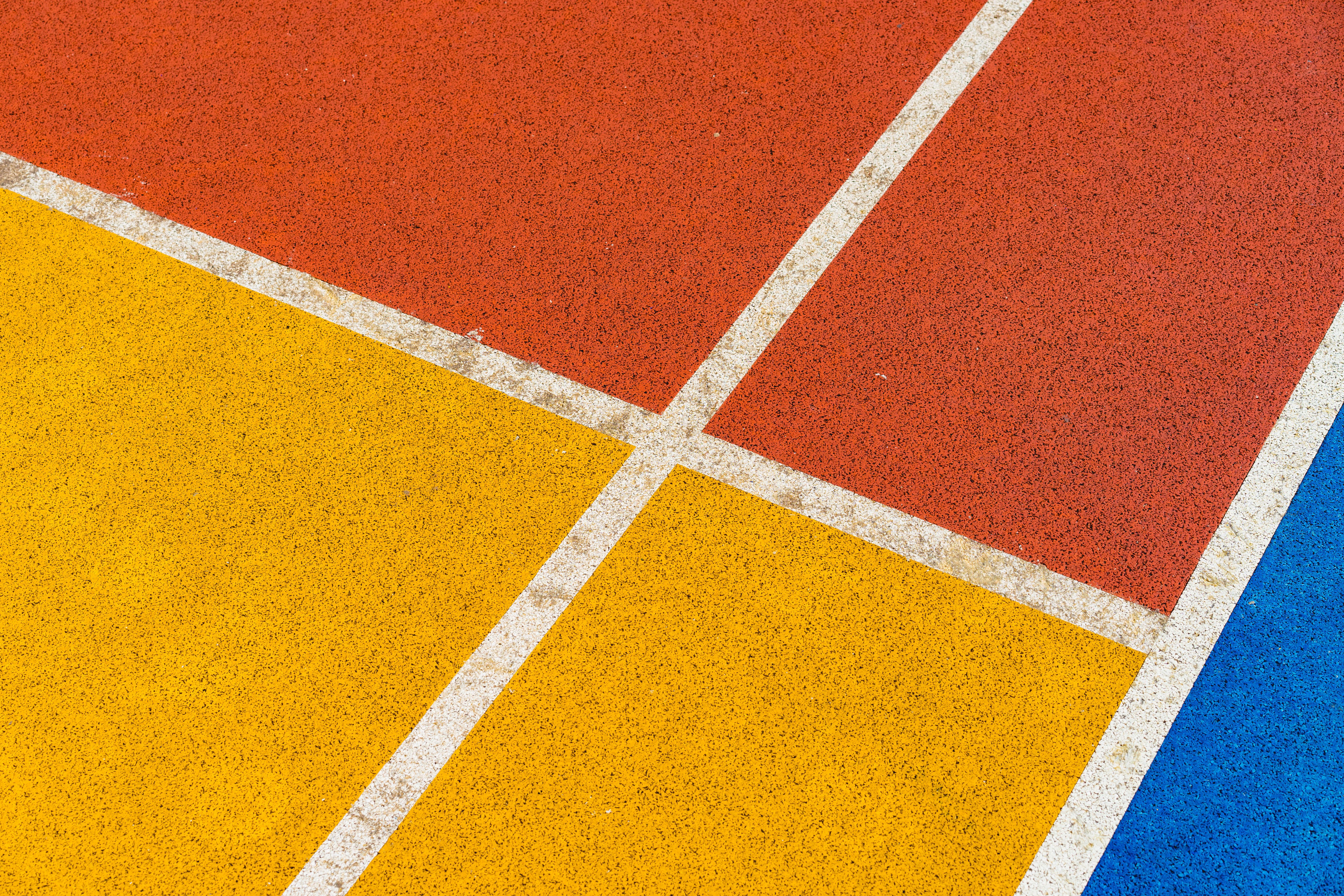 court floor, yellow texture, red, 5K Desktop Wallpaper