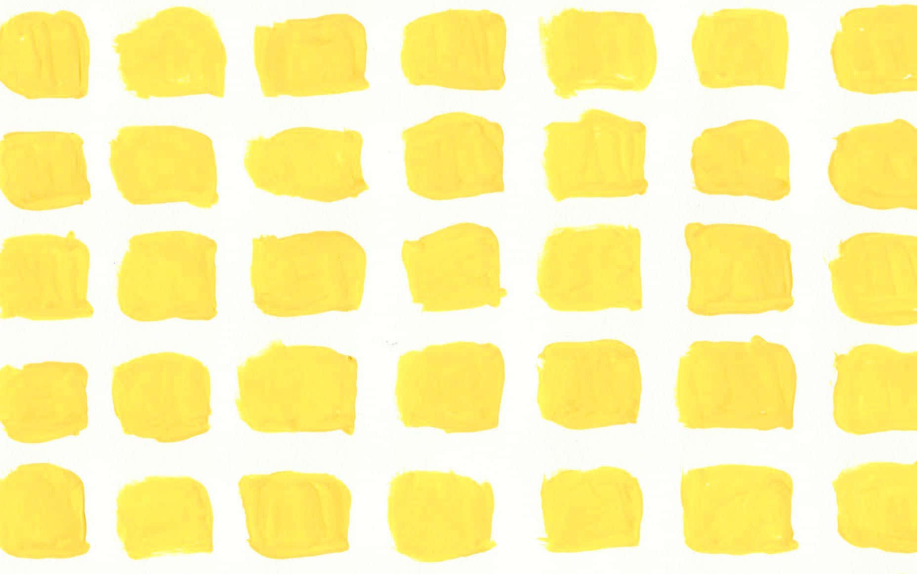 yellow aesthetic desktop, hand-painted yellow brush strokes, white background, HD Desktop Wallpaper