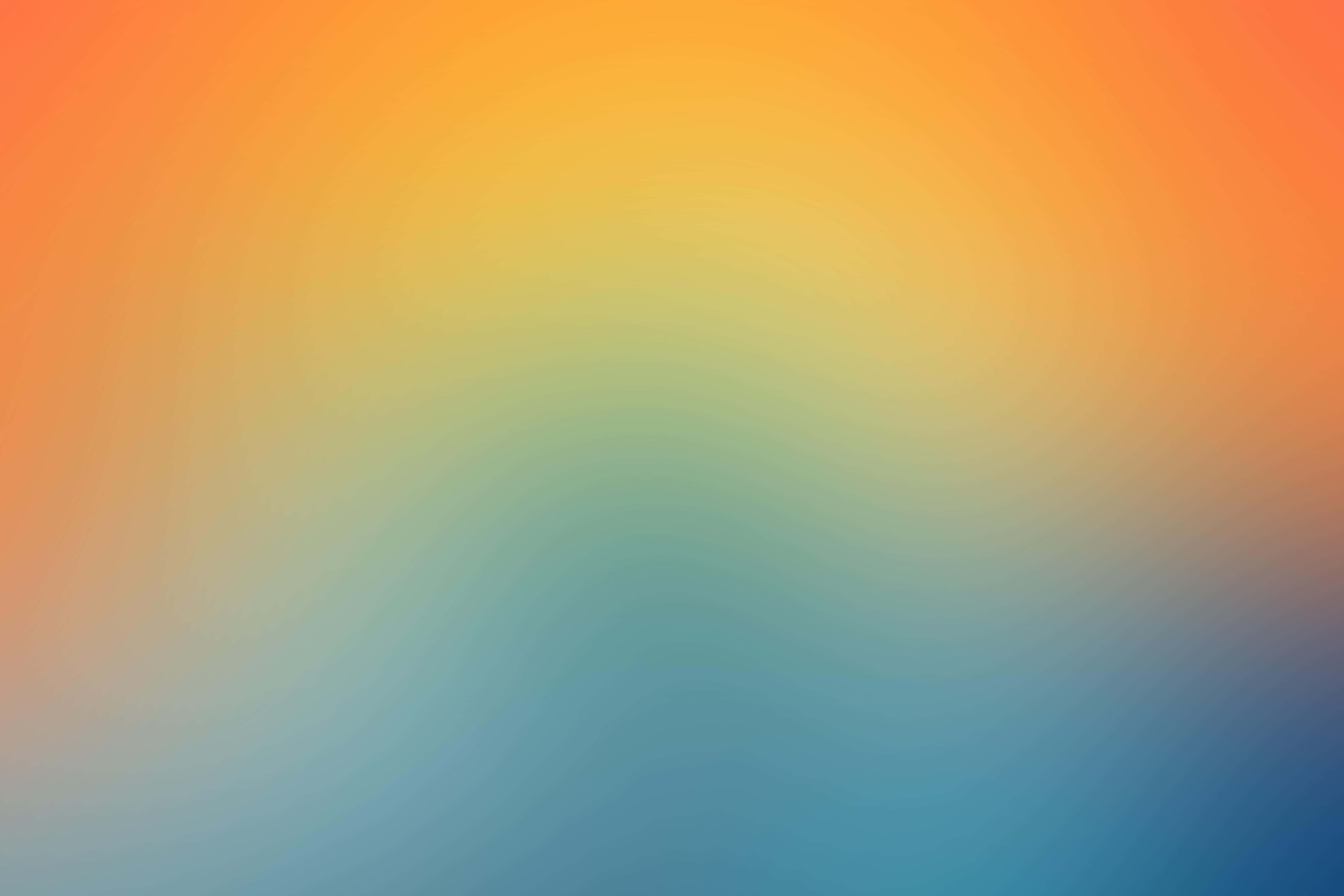 yellow gradient, warm orange, cool blue, 5K Desktop Wallpaper