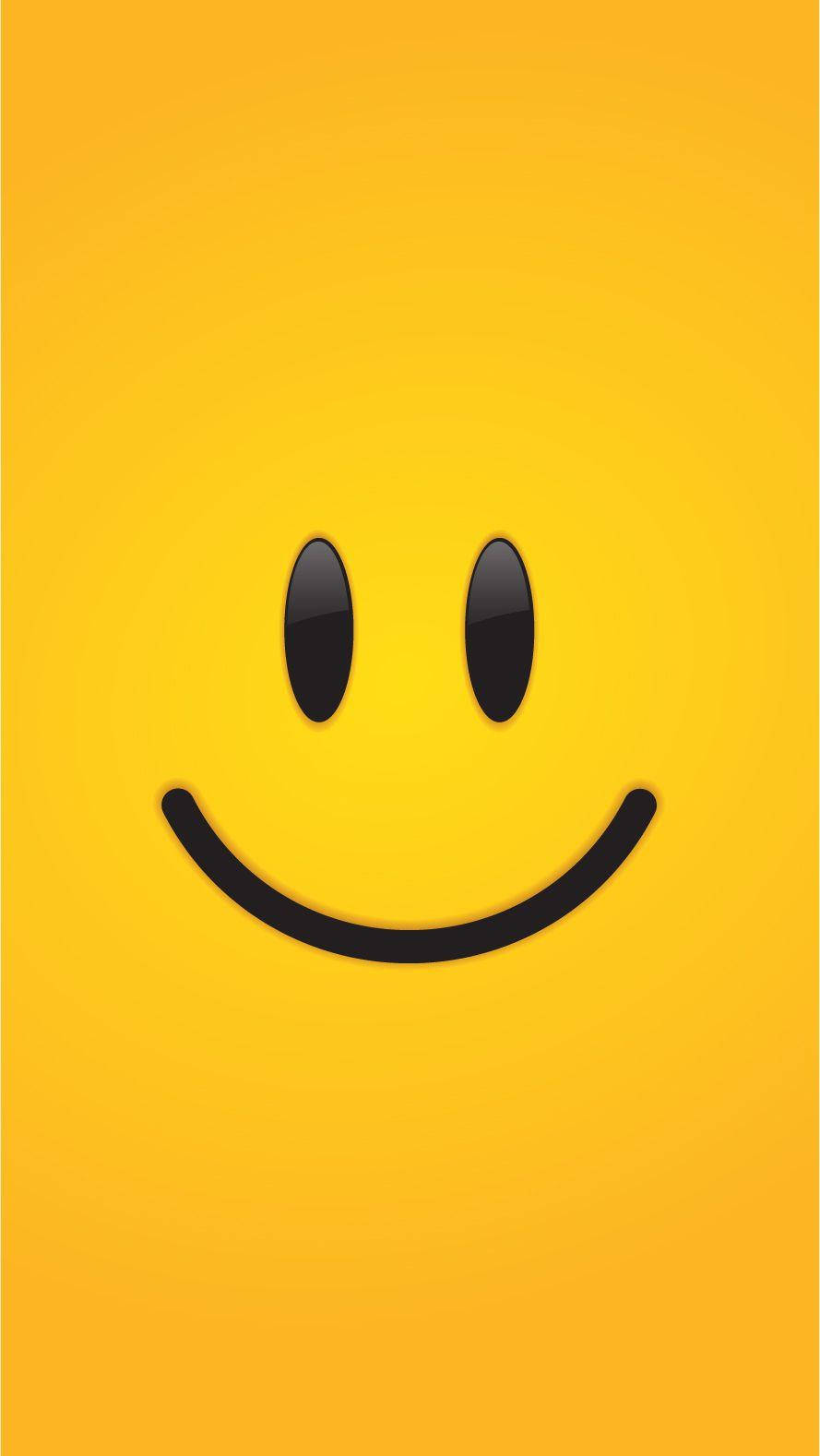simple smiley face, yellow background, black eyes, HD Phone Wallpaper