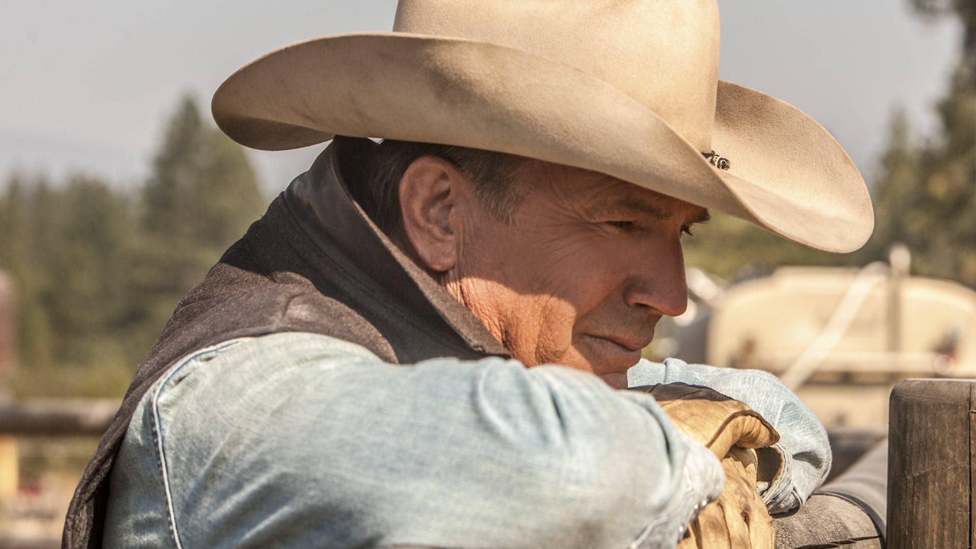 Yellowstone, cowboy, tan hat, Full HD Desktop Wallpaper