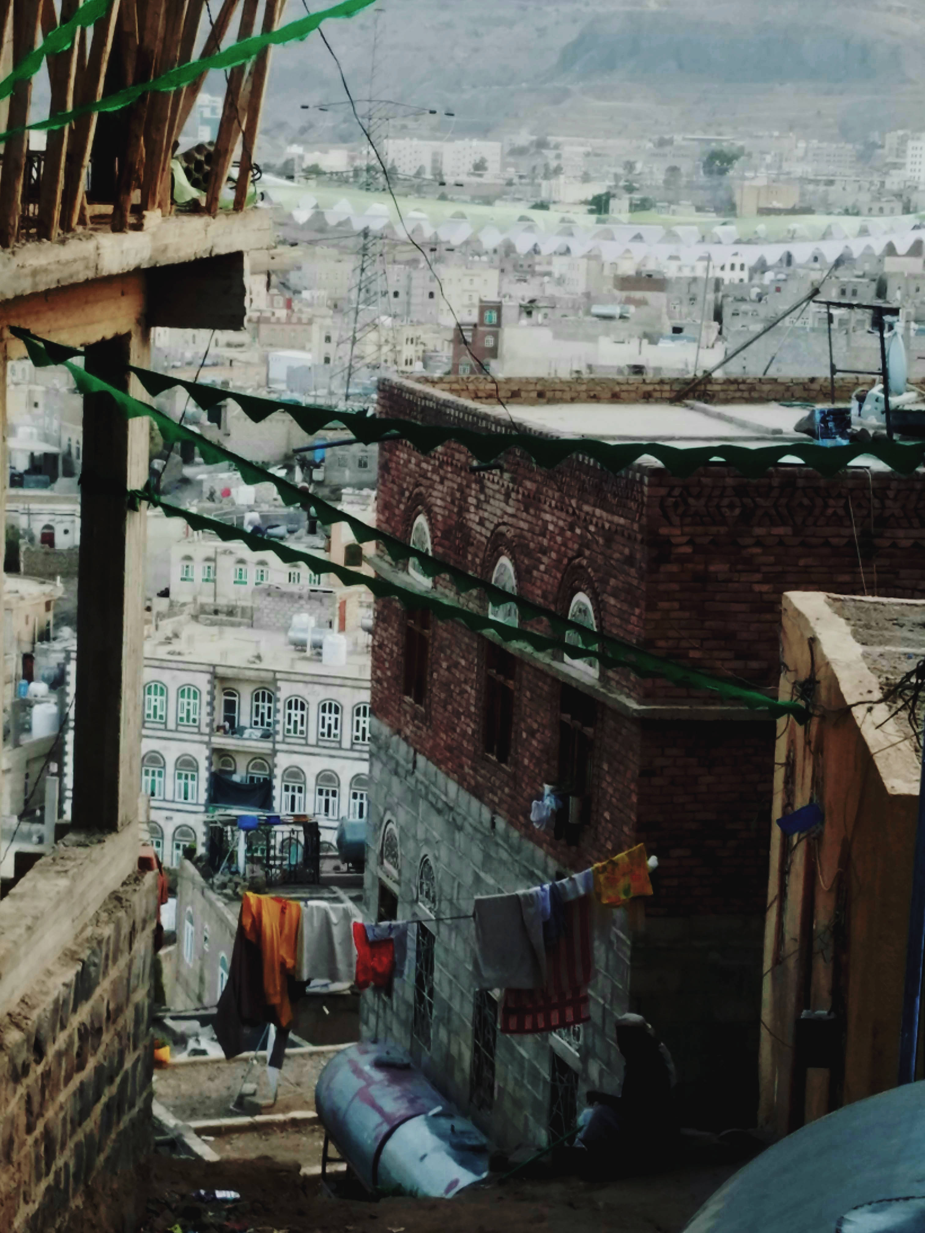 Yemen, old buildings, narrow alleyway, 4K Phone Wallpaper