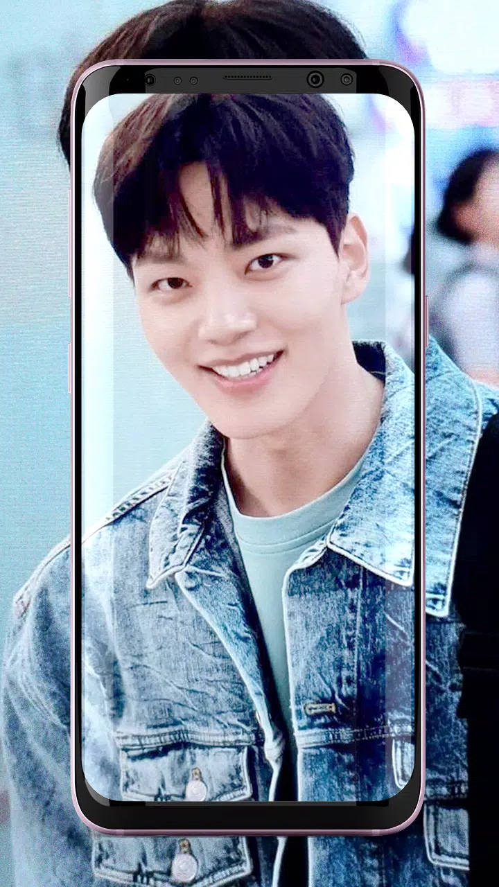 Yeo Jin Goo, denim jacket, smartphone screen, HD Phone Wallpaper