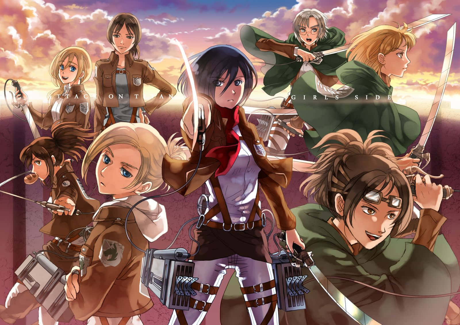 Ymir, sunrise sky, female warriors, HD Desktop Wallpaper