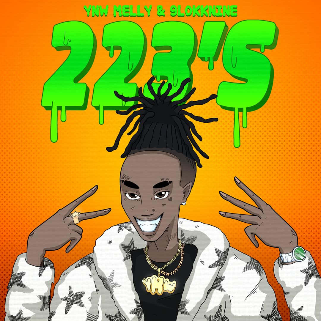 YNW Melly, 223S, orange background, SD Desktop Wallpaper