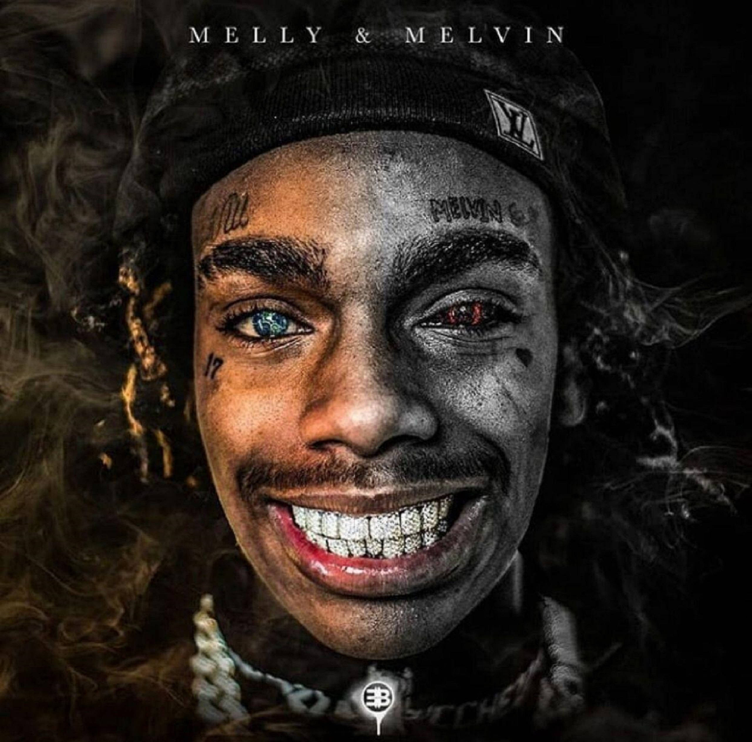 Ynw Melly, tattoos, diamond grillz, 2K Desktop Wallpaper