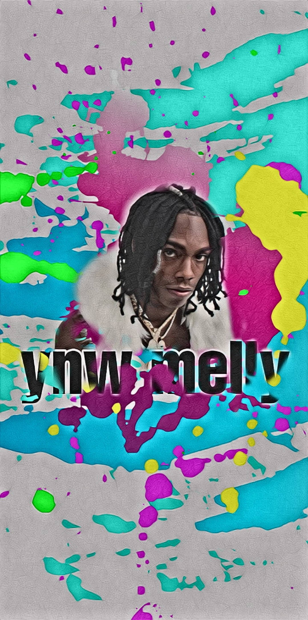 YNW Melly, dreadlocks, fur collar, Full HD Phone Wallpaper