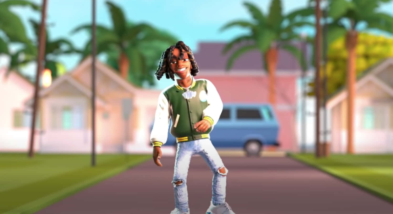 Ynw Melly, cartoon, green jacket, HD Desktop Wallpaper