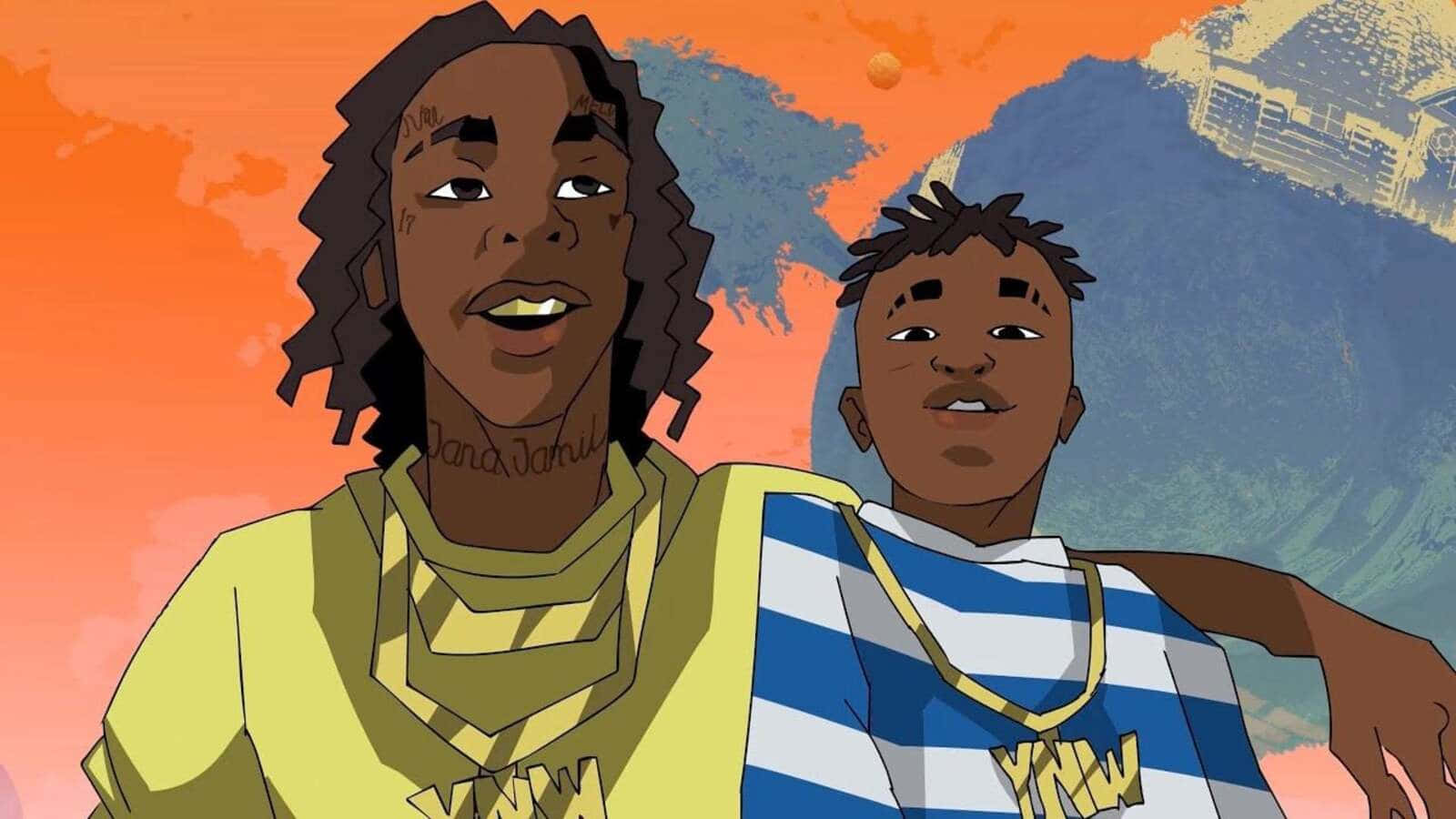 Ynw Melly, cartoon, tattoos, HD Desktop Wallpaper
