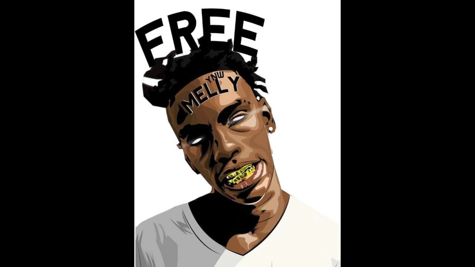 Ynw Melly, cartoon style, FREE, HD Desktop Wallpaper