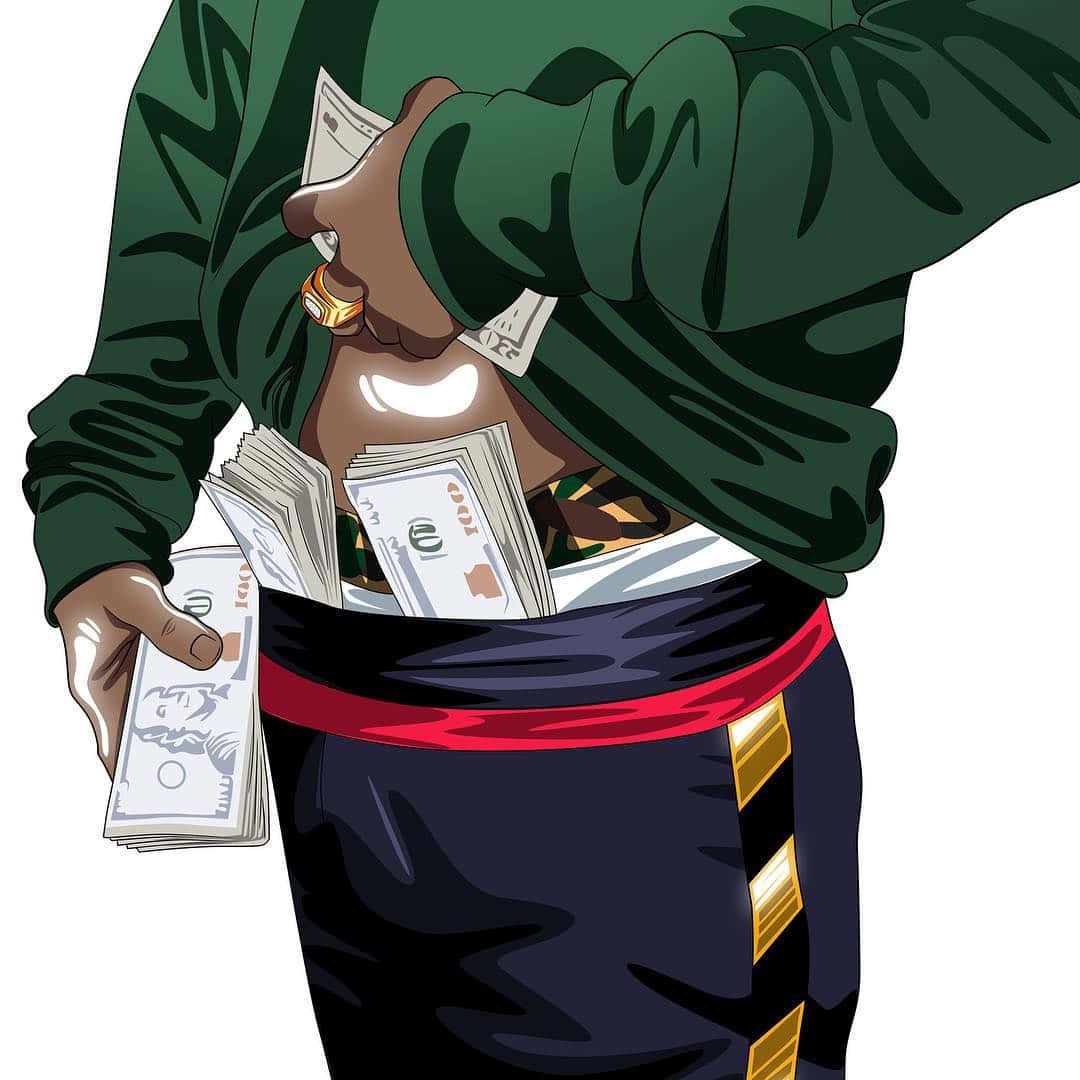 YNW Melly, green hoodie, black pants, SD Desktop Wallpaper