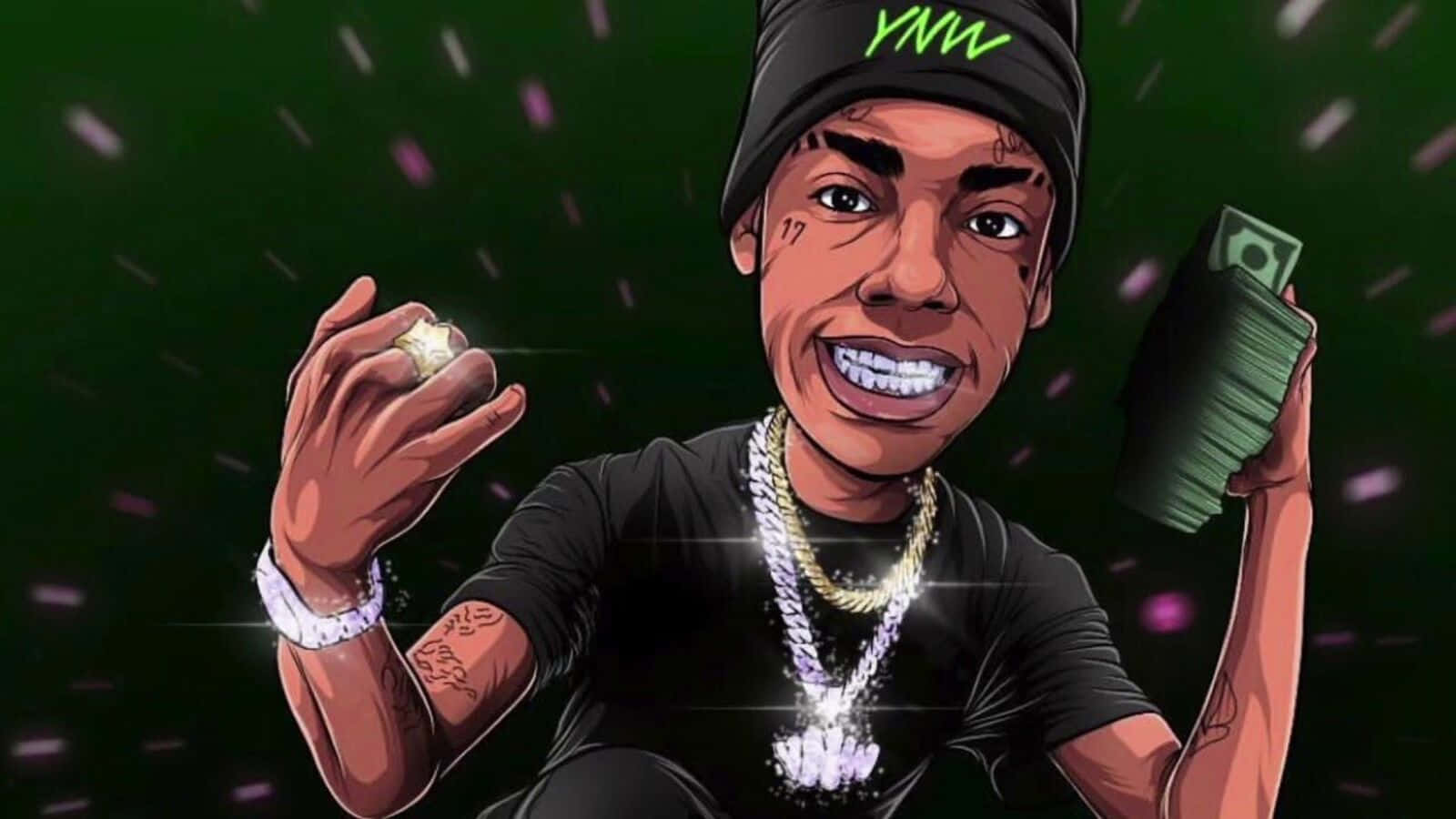 Ynw Melly, black beanie, gold chains, HD Desktop Wallpaper