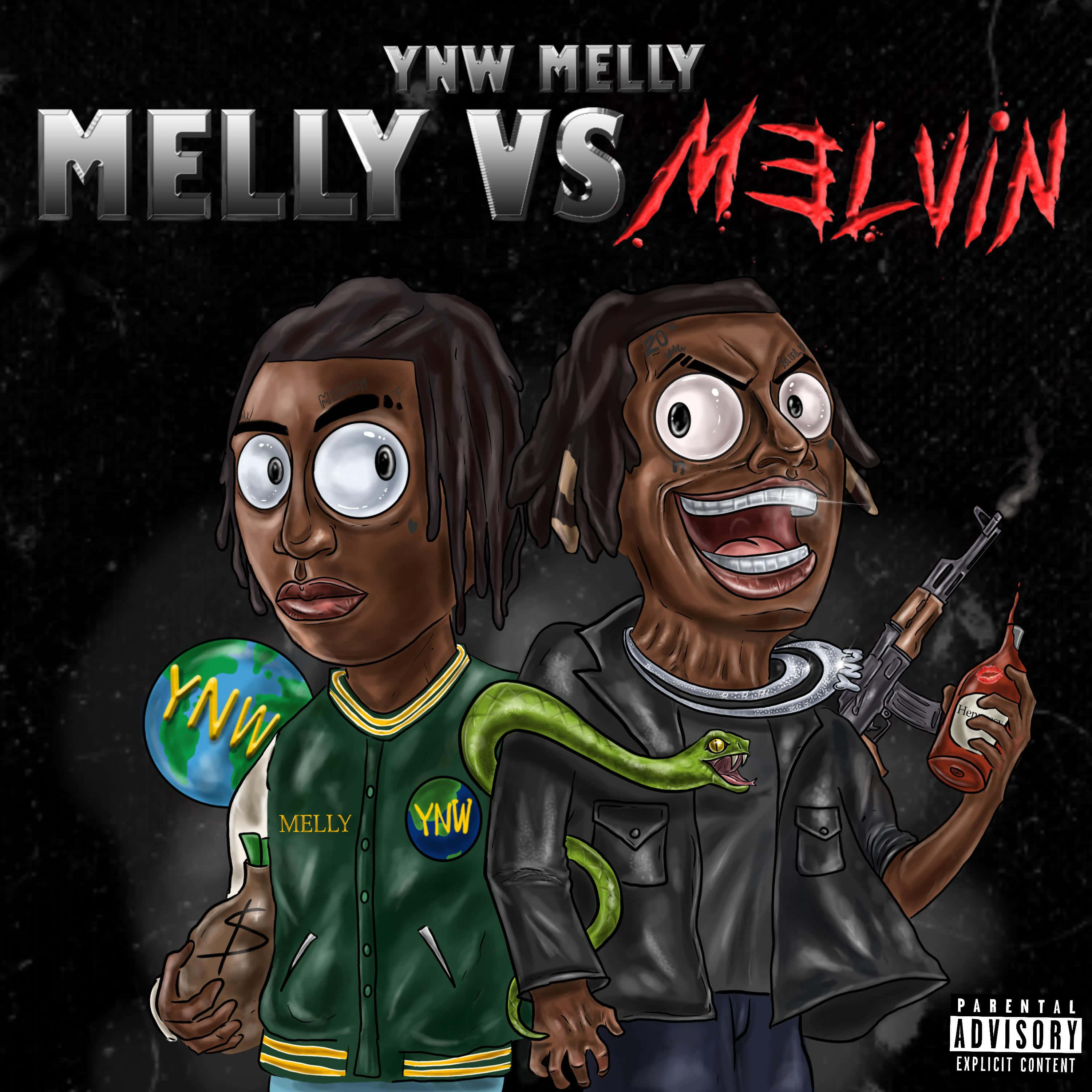 Ynw Melly, cartoonish rappers, globe, 2K Desktop Wallpaper