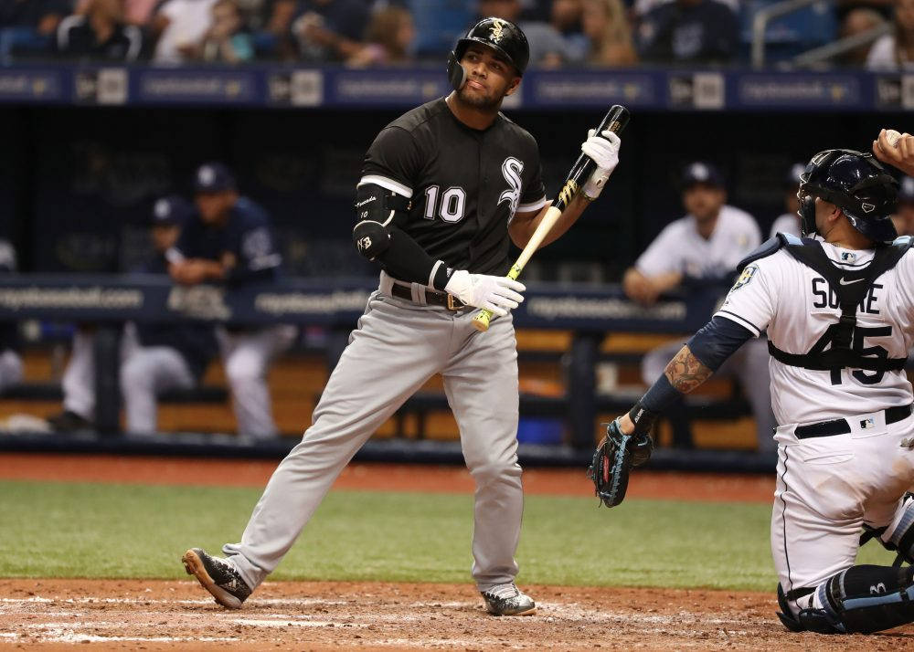 Yoan Moncada, number 10, home plate, SD Desktop Wallpaper