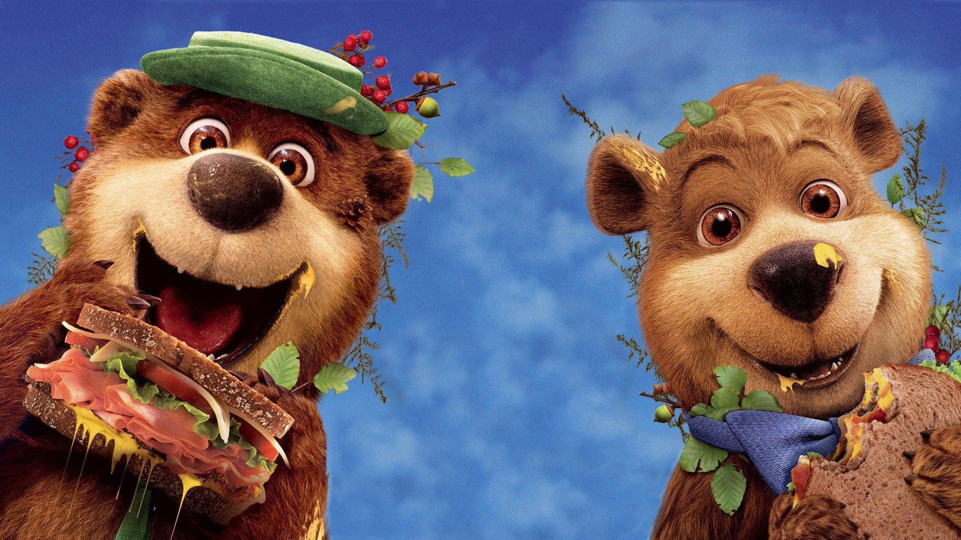 Yogi Bear, sandwich, bright blue sky, Full HD Desktop Wallpaper