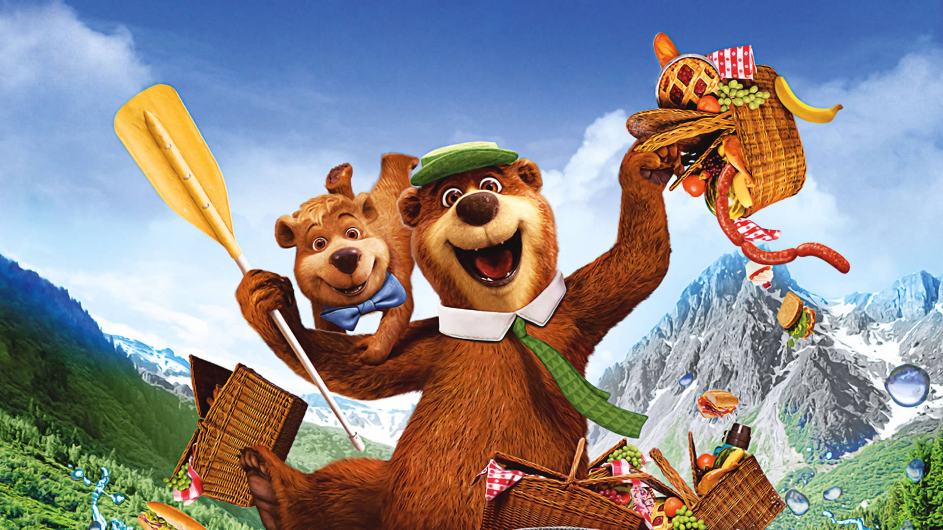 Yogi Bear, movie poster, picnic basket, Full HD Desktop Wallpaper