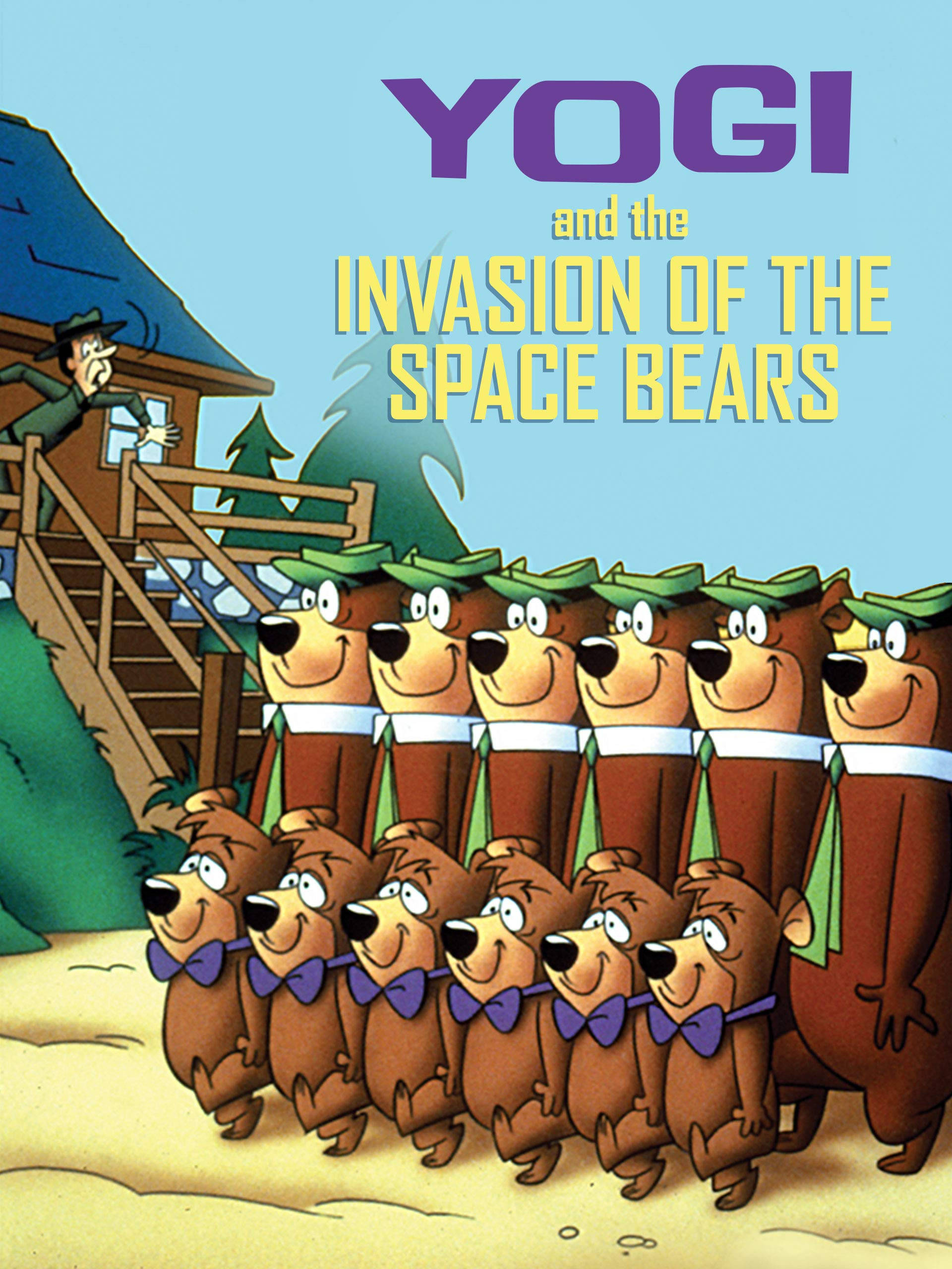 Yogi Bear, space bears, green hats, 2K Phone Wallpaper