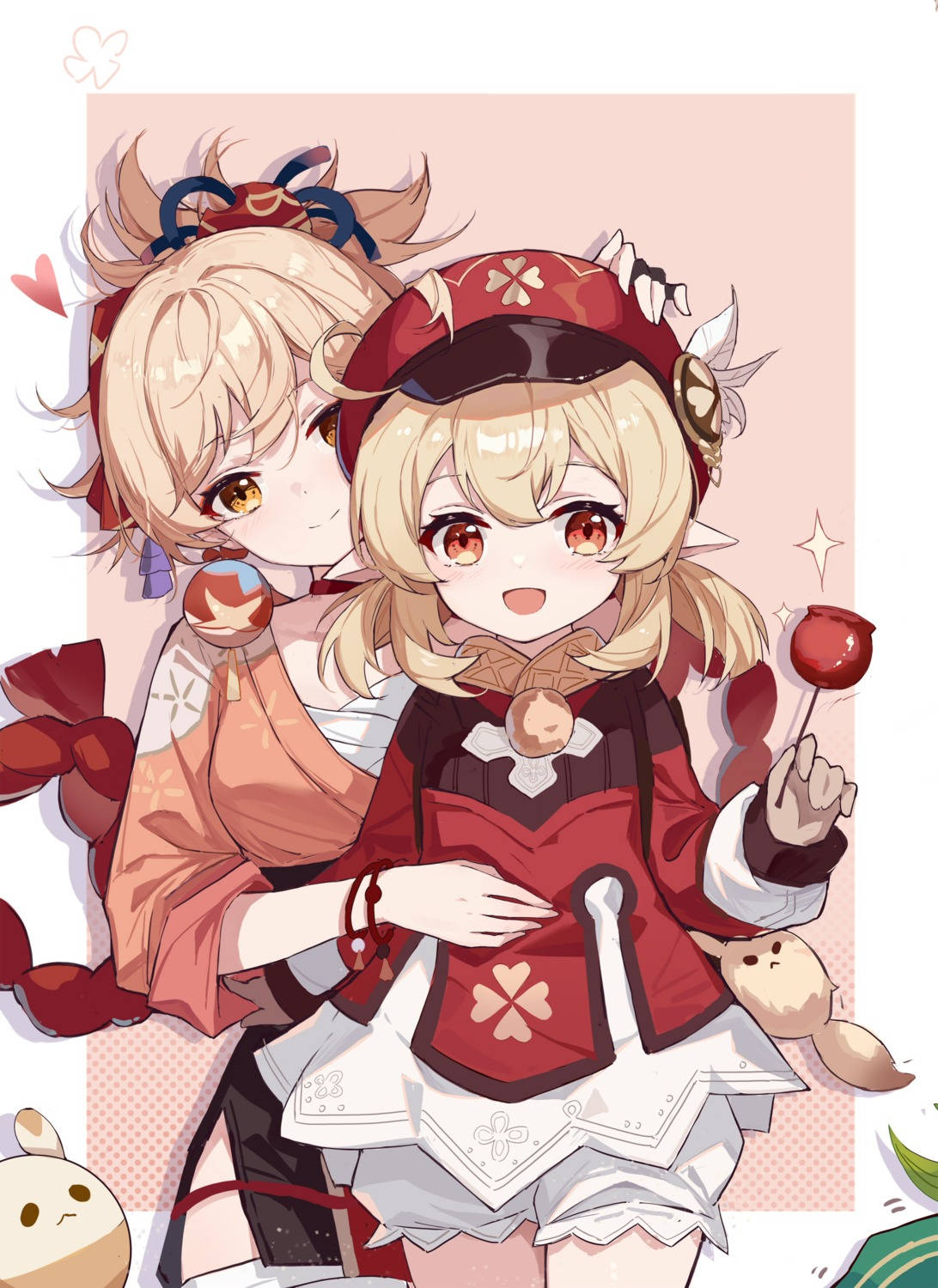 Yoimiya, little girl, red and white outfits, HD Phone Wallpaper