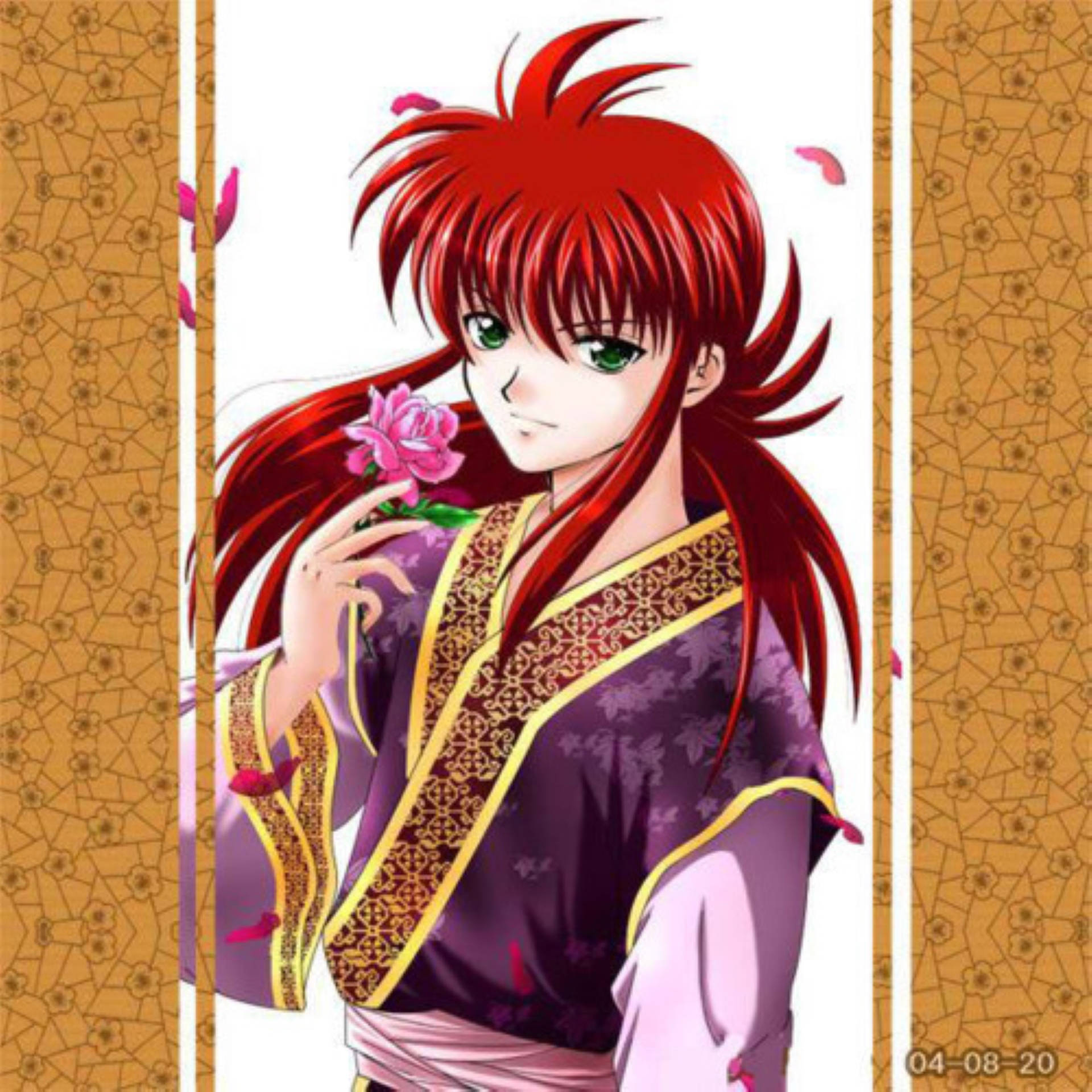 Yoko Kurama, fiery red hair, green eyes, Full HD Desktop Wallpaper